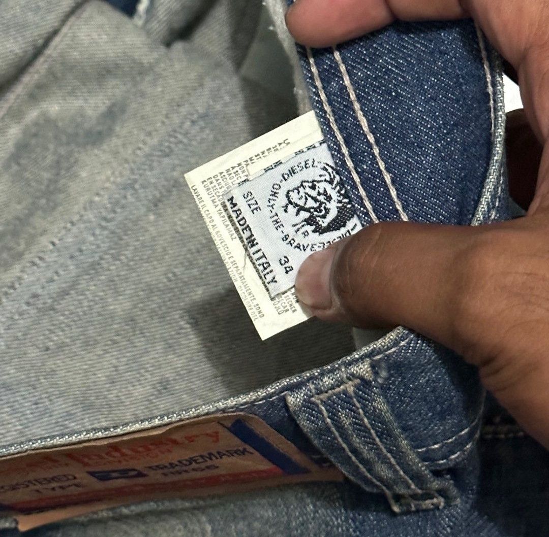 Diesel × Jean × Vintage Y2K Diesel Relaxed Double Thigh Front Pocket Jeans Size US 34 / EU 50 - 6 Thumbnail