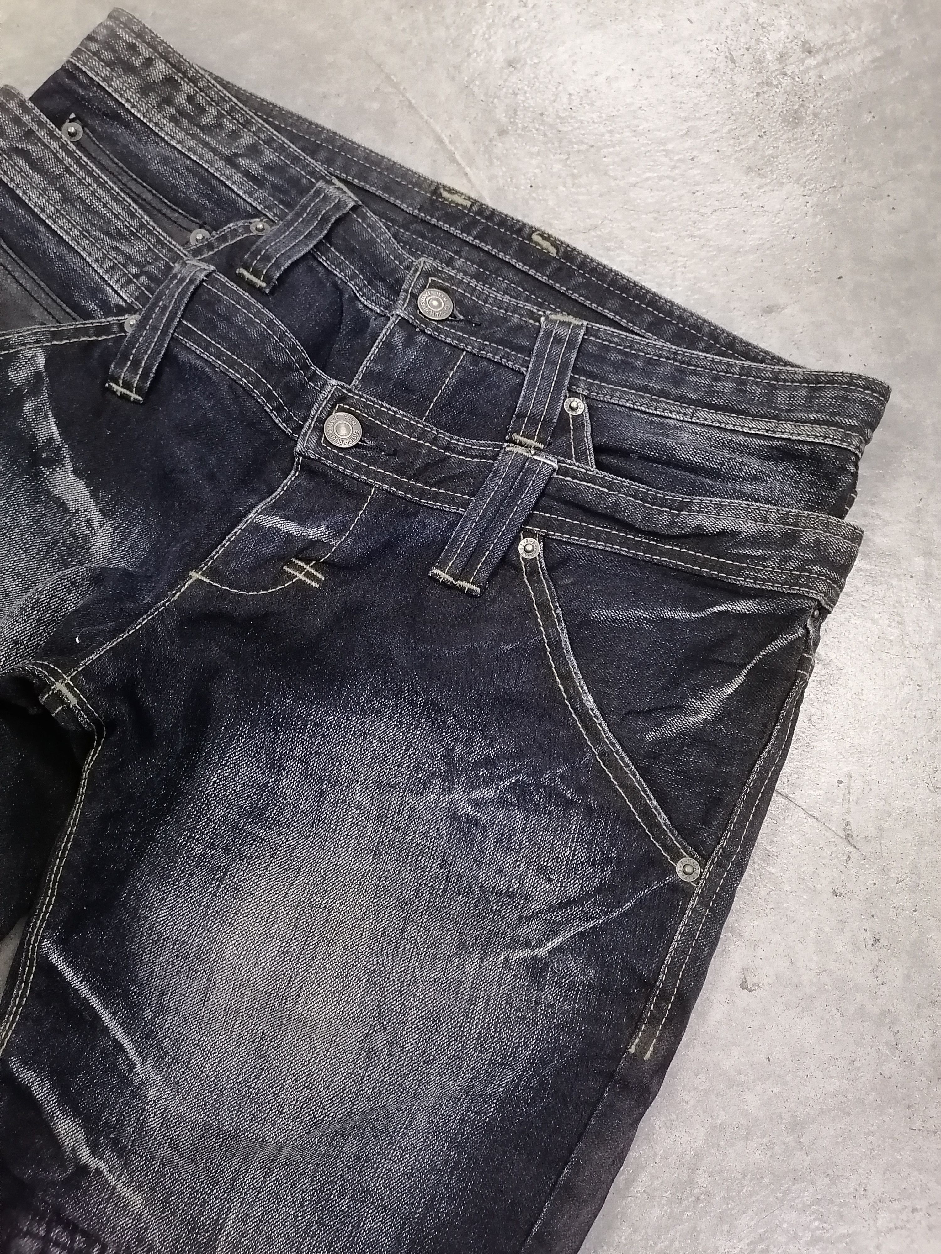 Japanese Brand × PPFM Ppfm Double Waist Re-Cut Distressed Denim Short Pants Size US 33 - 2 Thumbnail