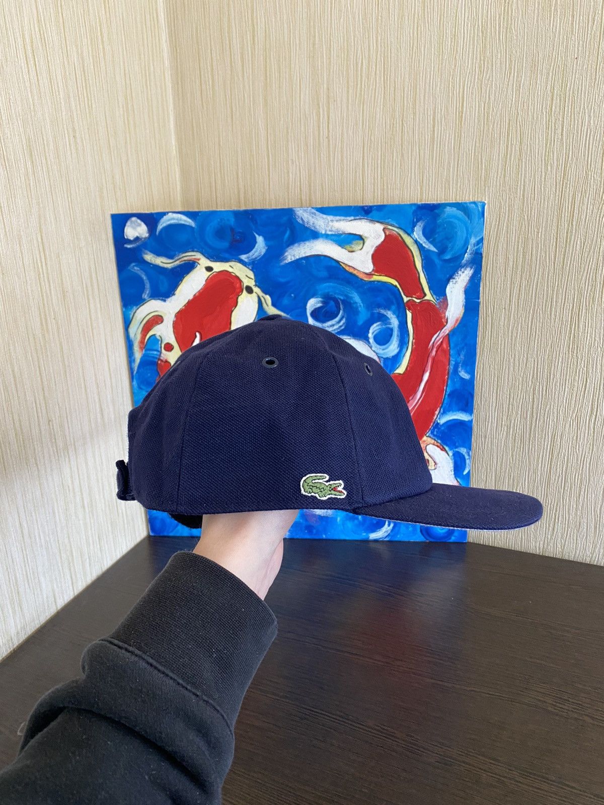 Vintage 90s Lacoste Chemise 6-Panel Blue Cap Preppy Style