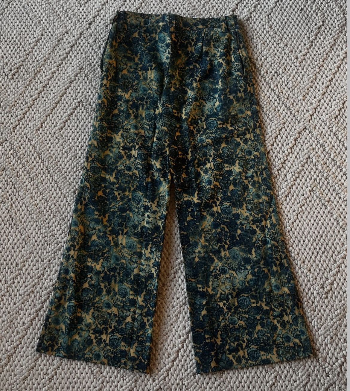 Issey Miyake Issey Miyake lightweight mens floral print wide leg pants Size US 28 / EU 44 - 3 Thumbnail