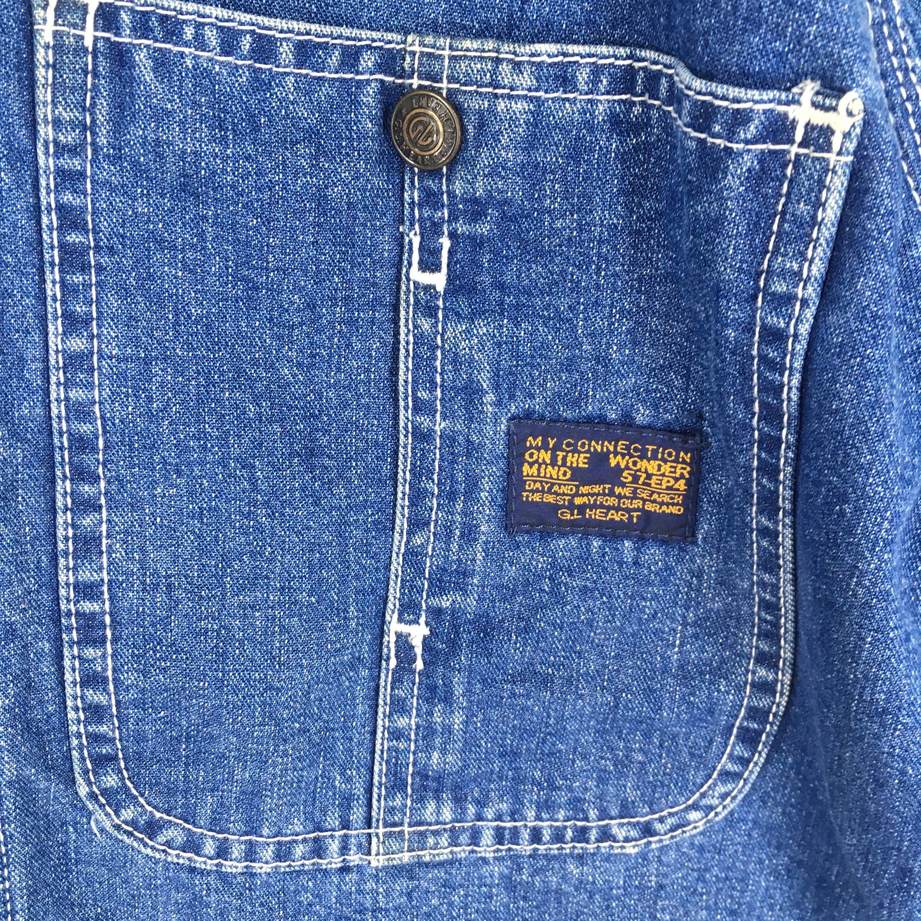 Vintage Vintage 1980's GL Heart Sanforized Denim Worker Jacket Large Size US L / EU 52-54 / 3 - 5 Thumbnail