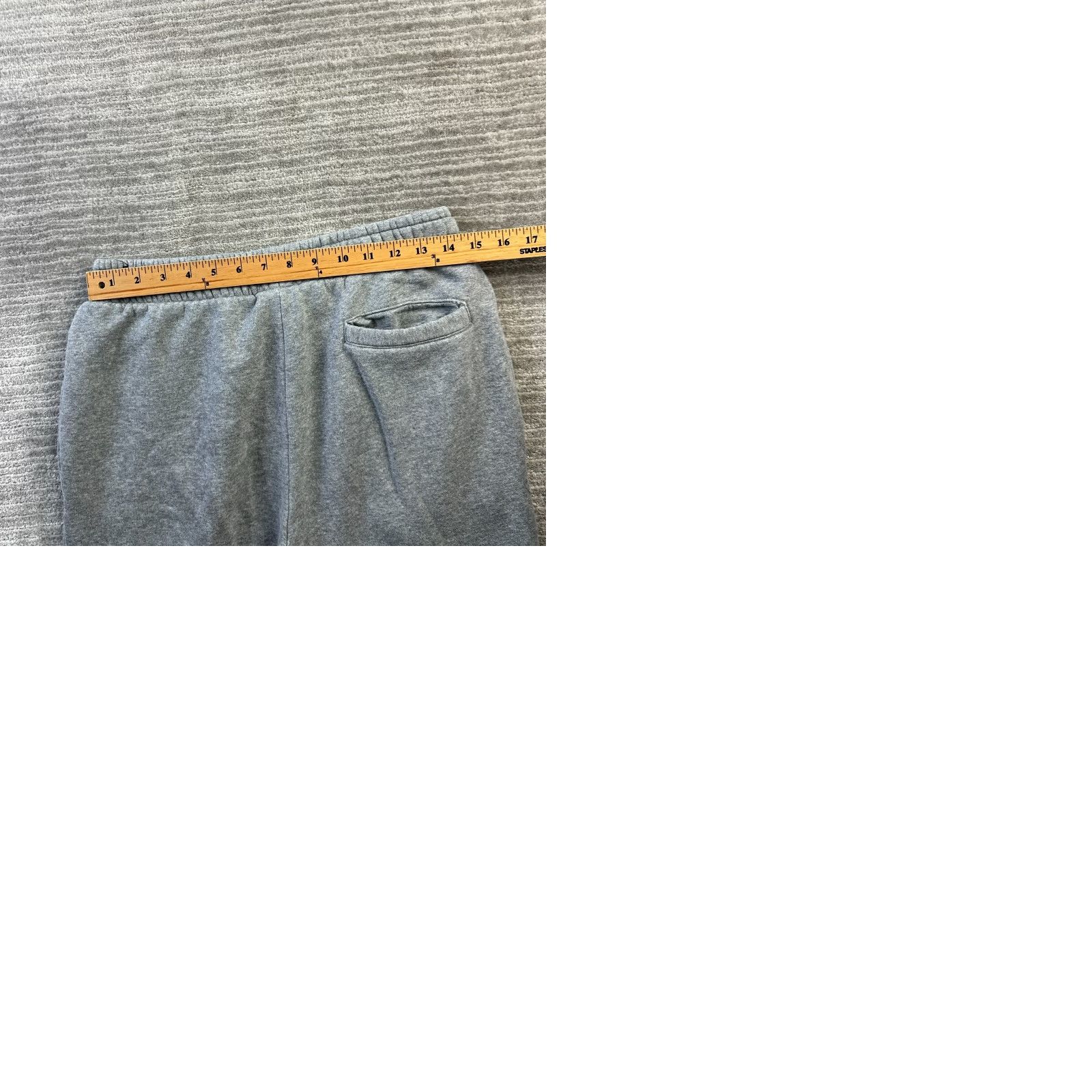 Jordan Brand Jordan Pants Mens Small Gray Fleece Sweatpants Joggers with Pockets Zip Pocket Adjustable Waist Basketball Logo Jumpman Size US 31 - 9 Thumbnail