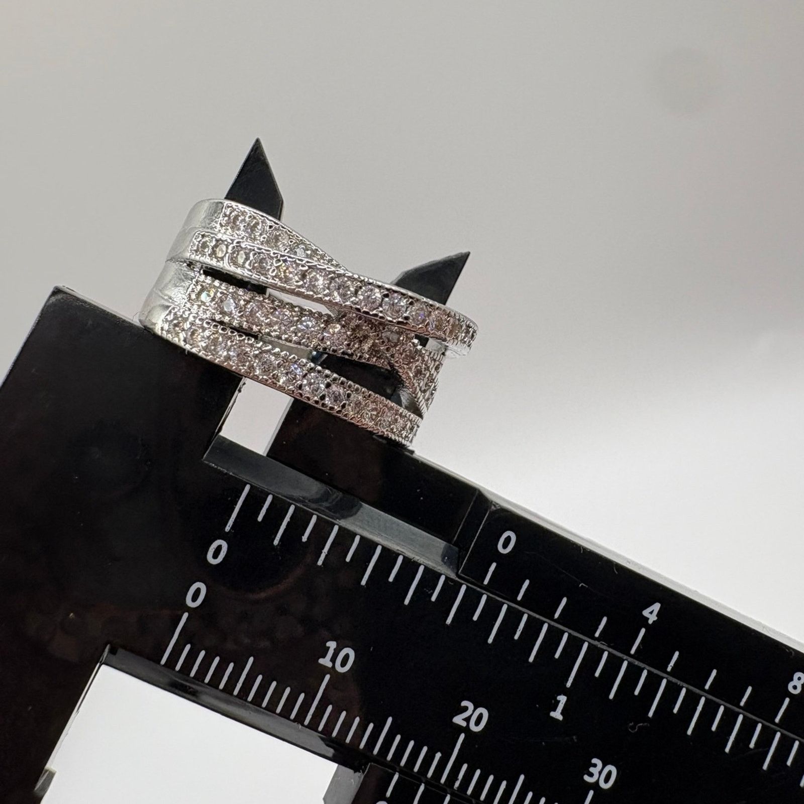 Handmade Statement Ring - Sparkling Multilayer Band Size 7 Size ONE SIZE - 4 Thumbnail