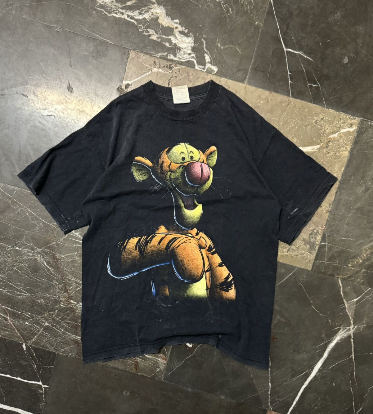 Disney × Rare × Vintage Vintage 90’s rare Disney Tigger blackout shadow ...