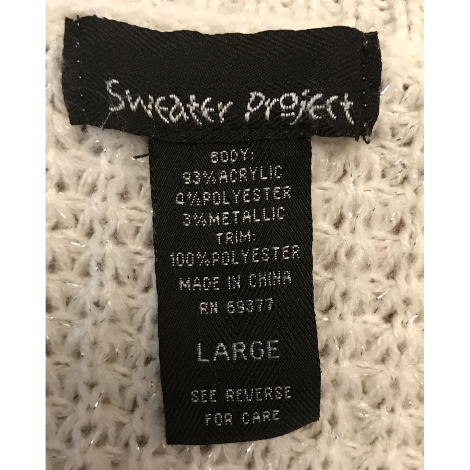Y/Project Sweater Project Large White Cable Knit Tunic Ruffle Top Size L / US 10 / IT 46 - 3 Thumbnail