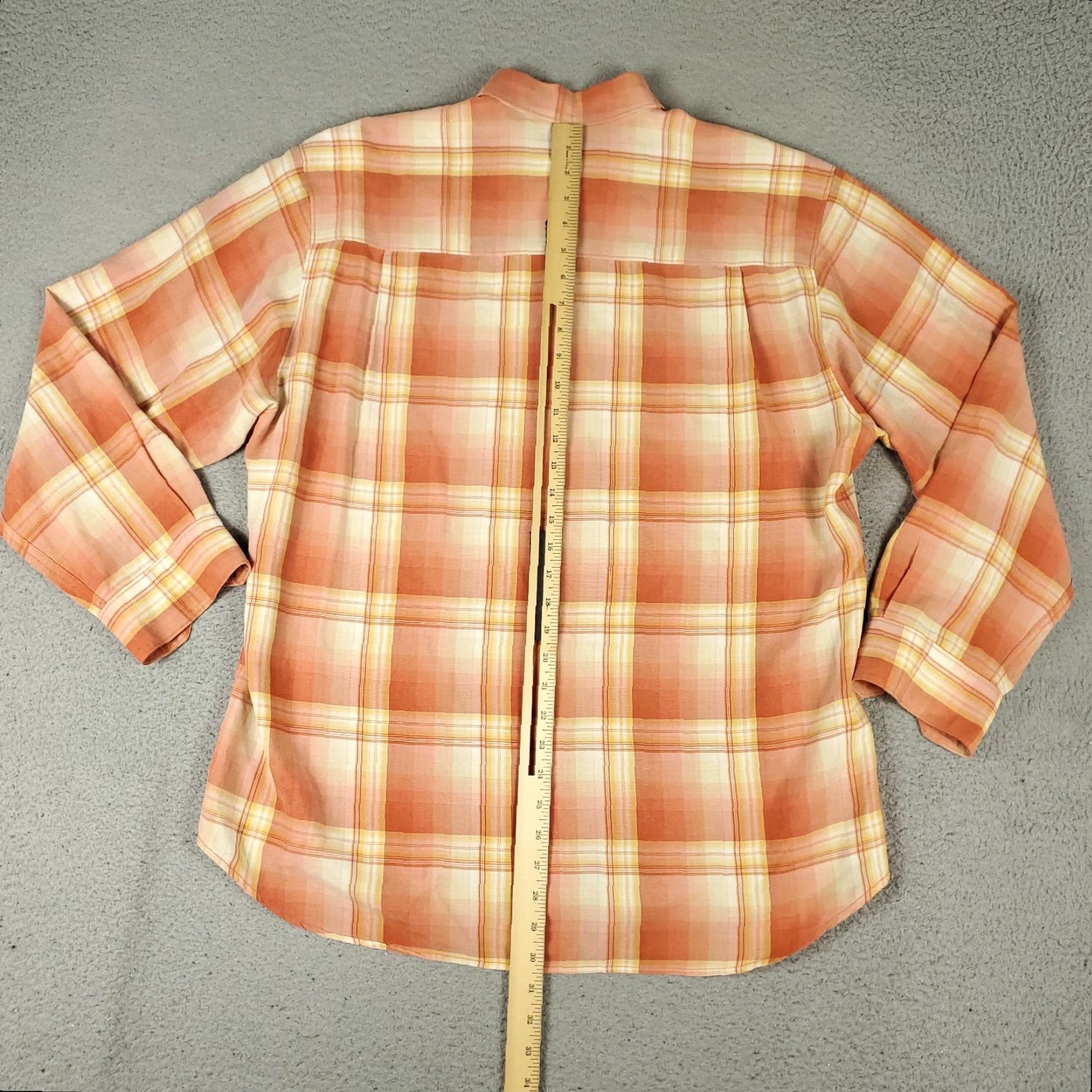 Tommy Bahama Tommy Bahama Shirt Adult Large Orange Plaid Lyocell Button-Up Long Sleeve Mens Size US L / EU 52-54 / 3 - 3 Thumbnail
