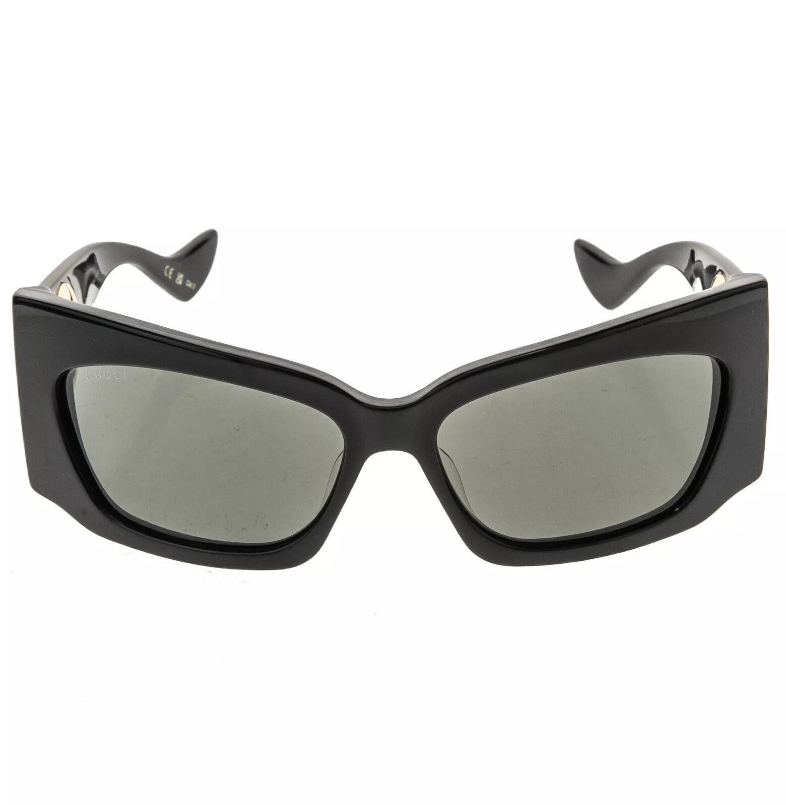 Gucci GUCCI 1412 Black Gold Logo Gg1412S Geometric Mask Wrap 001 Size ONE SIZE - 5 Thumbnail