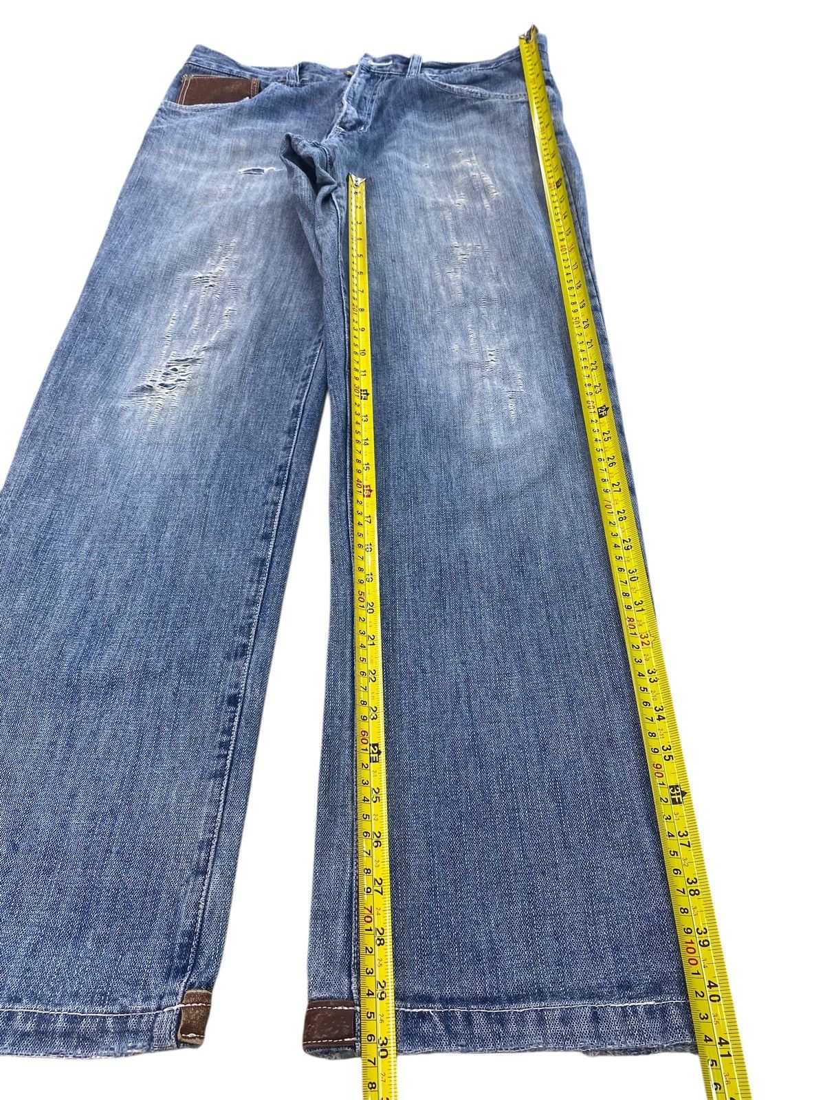 Japanese Brand Japanese Brand Blue Faded Wash Style Ripped Jeans Size US 34 / EU 50 - 7 Thumbnail