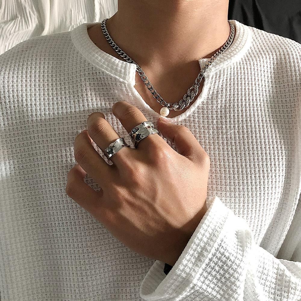 Jewelry Vibe Jewelry Rings Open Size Chrome Ring (Size 7-13) Size ONE SIZE - 2 Thumbnail