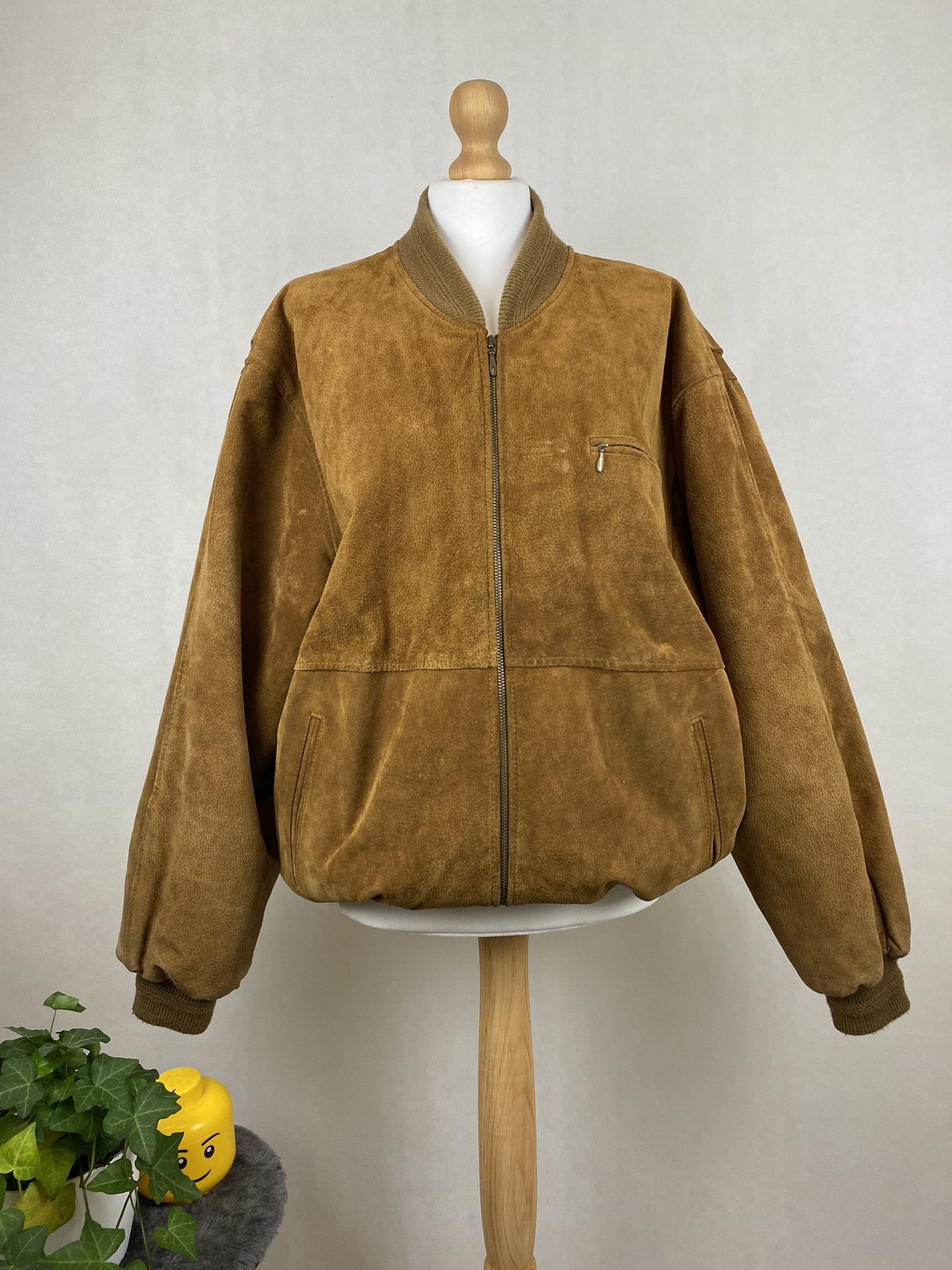 Genuine Leather × Vintage real leather suede jacket bomber rap hip hop oversize Size US XL / EU 56 / 4 - 2 Thumbnail