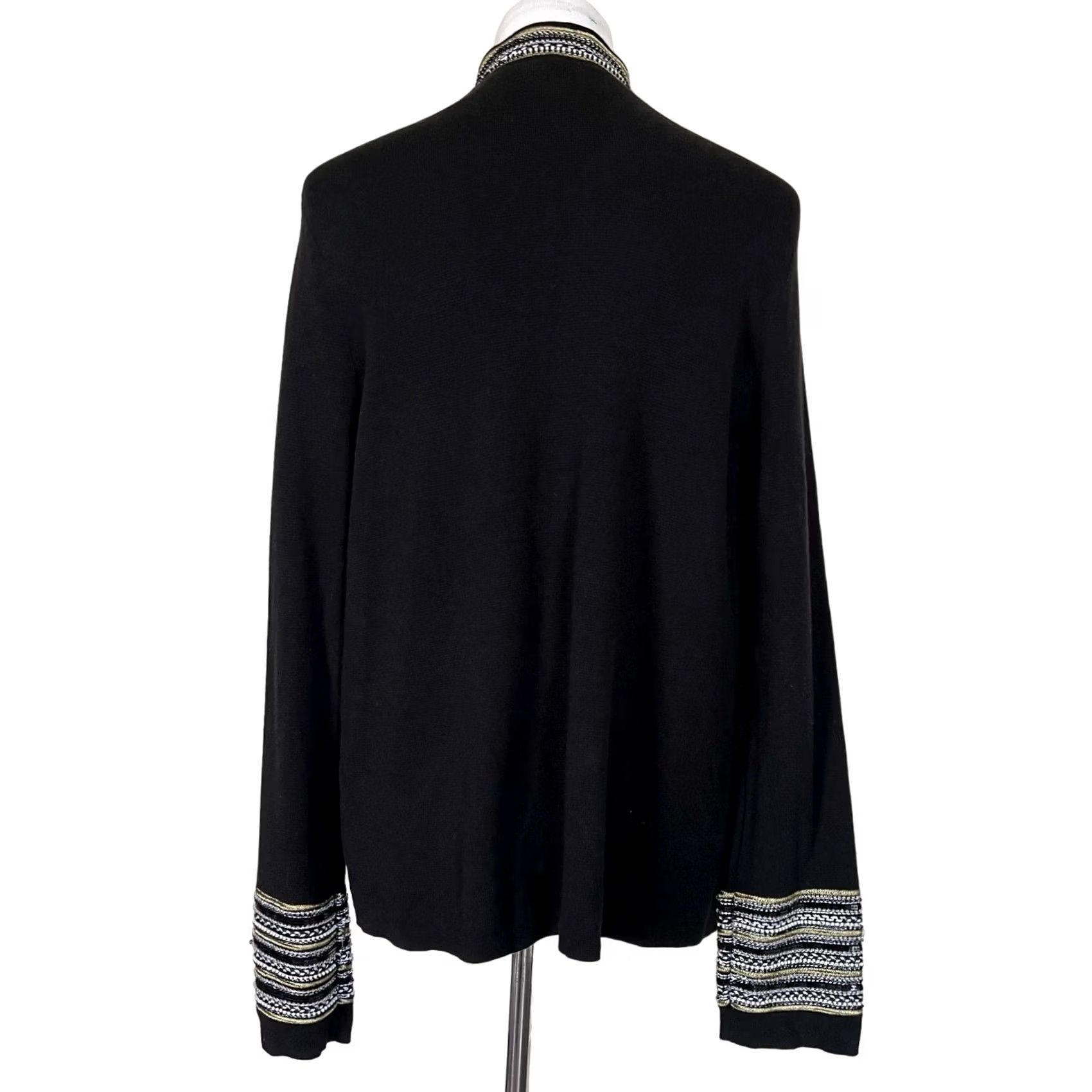 Vintage Chico’s Beaded Black Cardigan Sweater Jacket Cotton Blend Heidi Women’s XL Cardigan Beaded Black Womens XL Size XL / US 12-14 / IT 48-50 - 7 Thumbnail