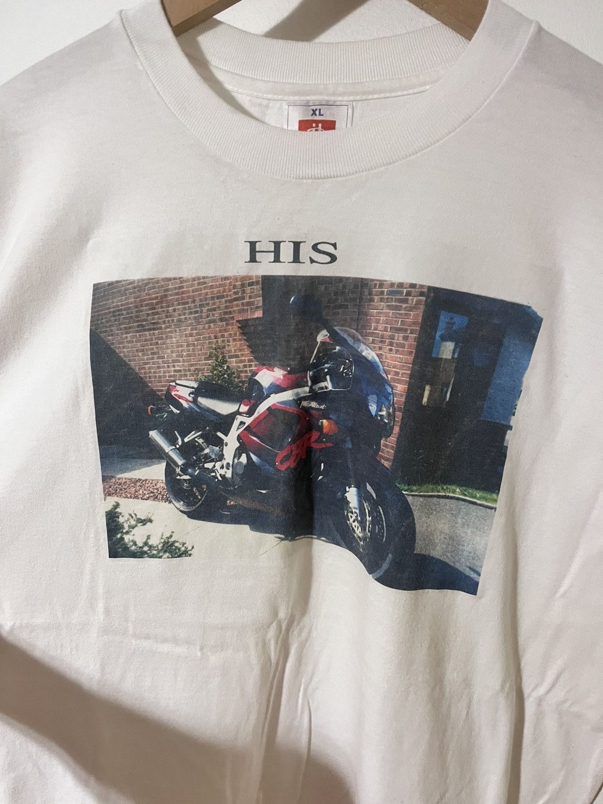 Hanes Vintage Hanes Heavyweight Moto Bike Tee XL Y2K Size US XL / EU 56 / 4 - 6 Thumbnail