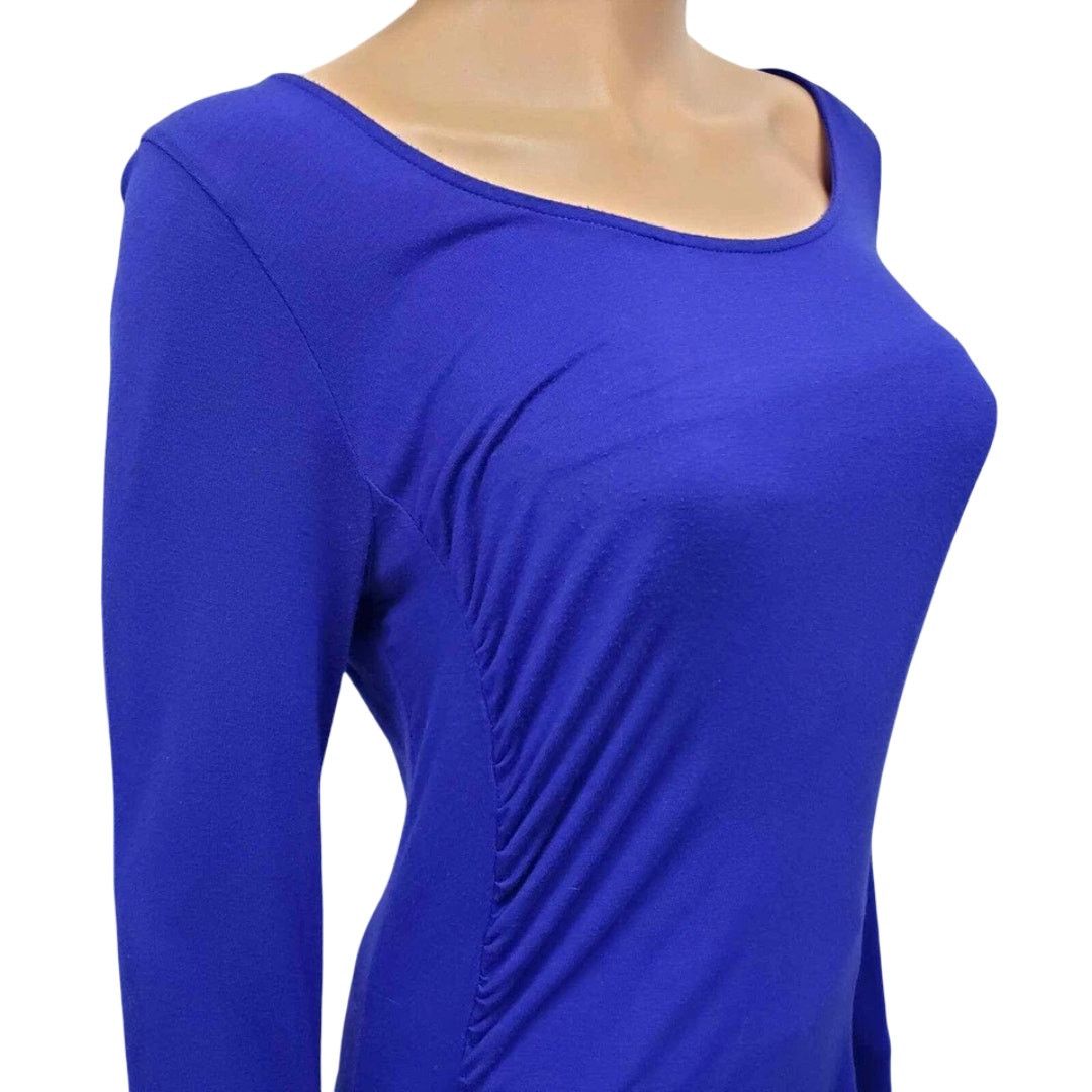 Elie Tahari Tahari Ruched Long Sleeve Top Tunic Maternity Modal Stretch Size S / US 4 / IT 40 - 6 Thumbnail