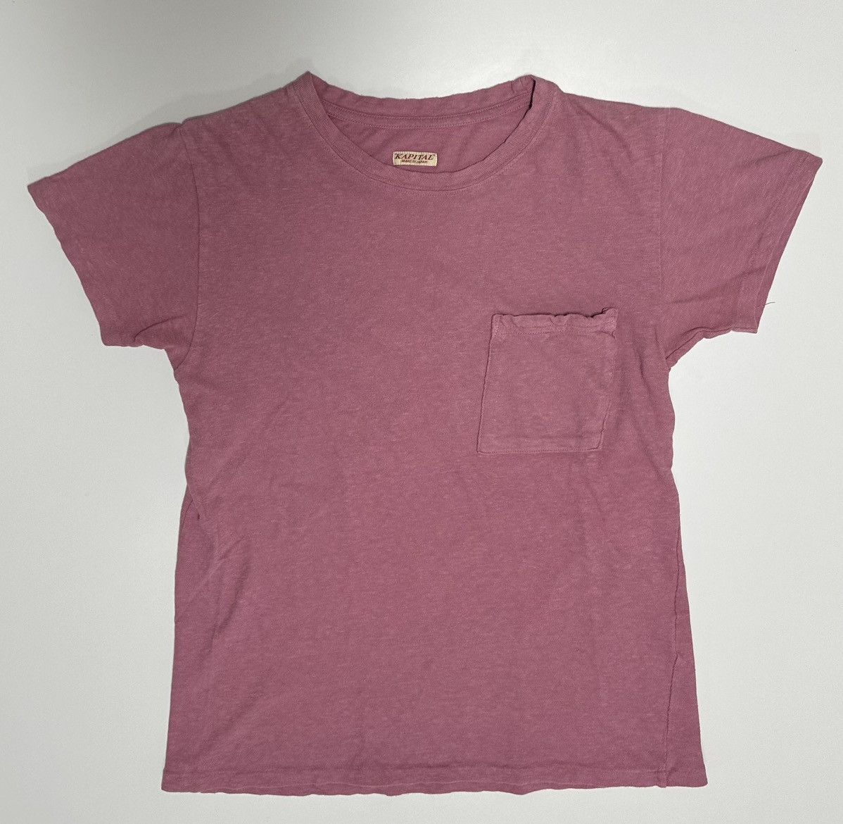 image of Kapital Pink Pocket Tee, Men's (Size Small)