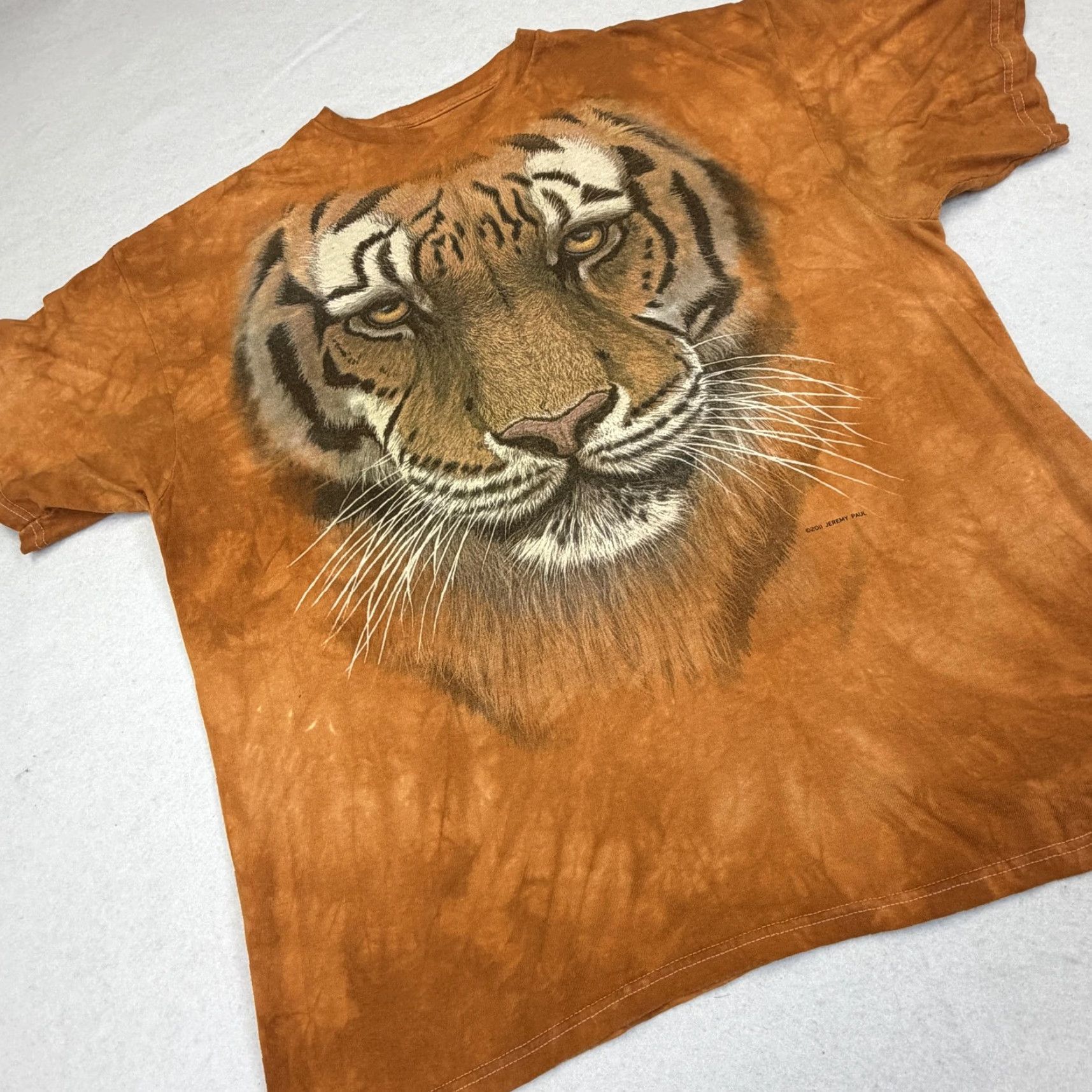 The Mountain VINTAGE 3D Tiger Tee Animal Graphic Men's 2XL The Mountain Animal Wildlife Big Cat Face Shirt Shirts Tigers Tiger 3D Graphic Print Men Size US XXL / EU 58 / 5 - 2 Thumbnail