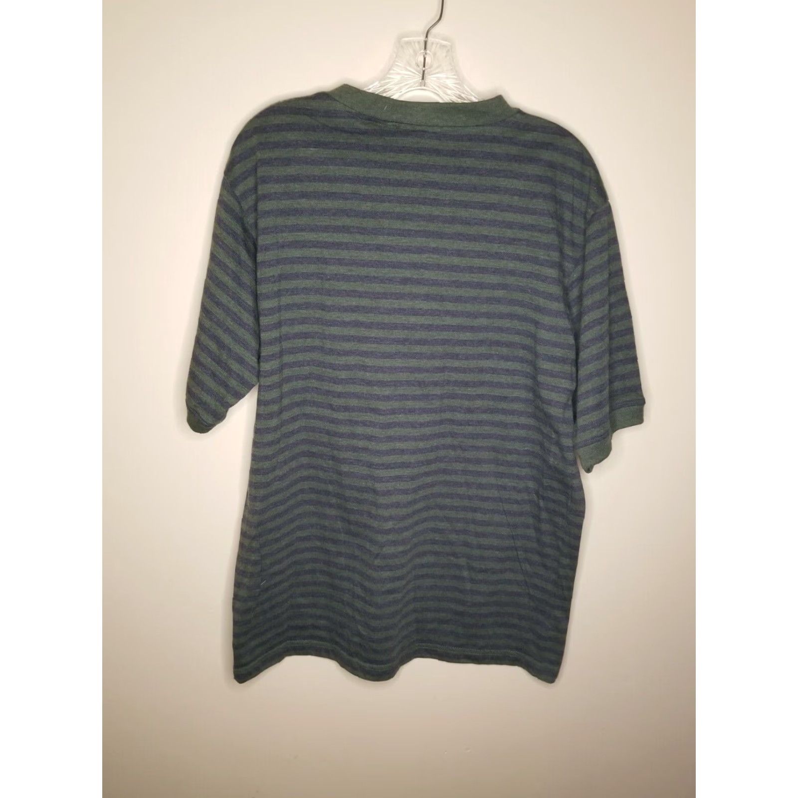 Vintage WILLOW BAY Mens Striped Polo Shirt Medium Blue Green Size US M / EU 48-50 / 2 - 3 Thumbnail