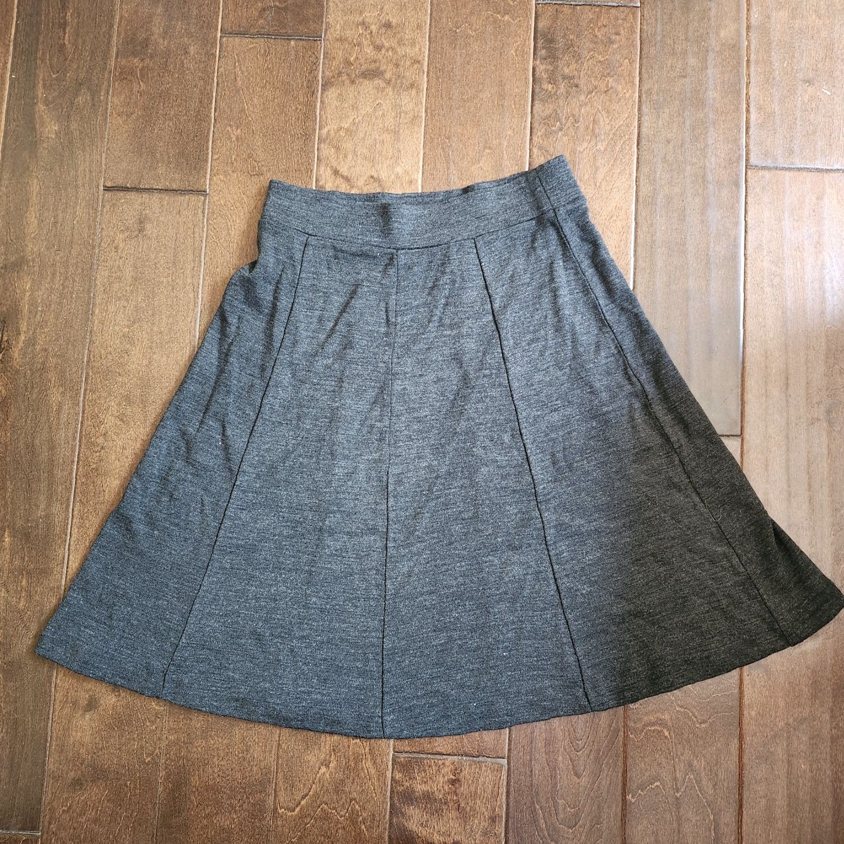 Banana Republic Banana Republic Skirt Wool Gray Heathered Solid Long Dress 0 Women Winter Spring Fall Regular XS? Size 25" / US 0 / IT 36 - 2 Thumbnail