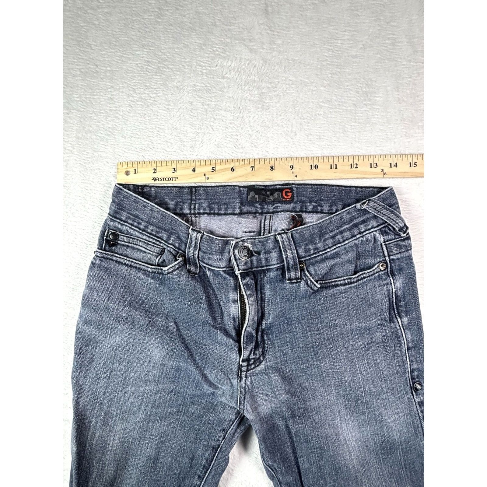 Guess G by Guess Jeans Women Skinny Denim 29 Blue Distressed Stretch 5-Pocket Low Rise Modern Size 29" - 6 Thumbnail