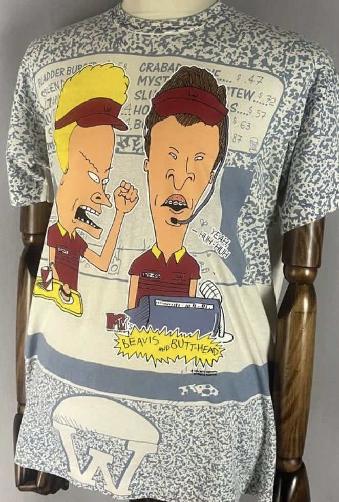 Vintage Beavis and Butt-Head MTV Tee T Shirt 1994 Vintage Rare Size US XL / EU 56 / 4 - 1 Thumbnail