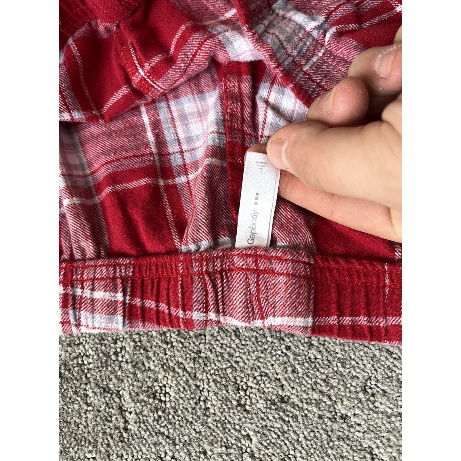 Gap VINTAGE Gap Body Women’s Lounge Pants Red Plaid L Pre-Owned Size 36" / US 14 / IT 50 - 5 Thumbnail
