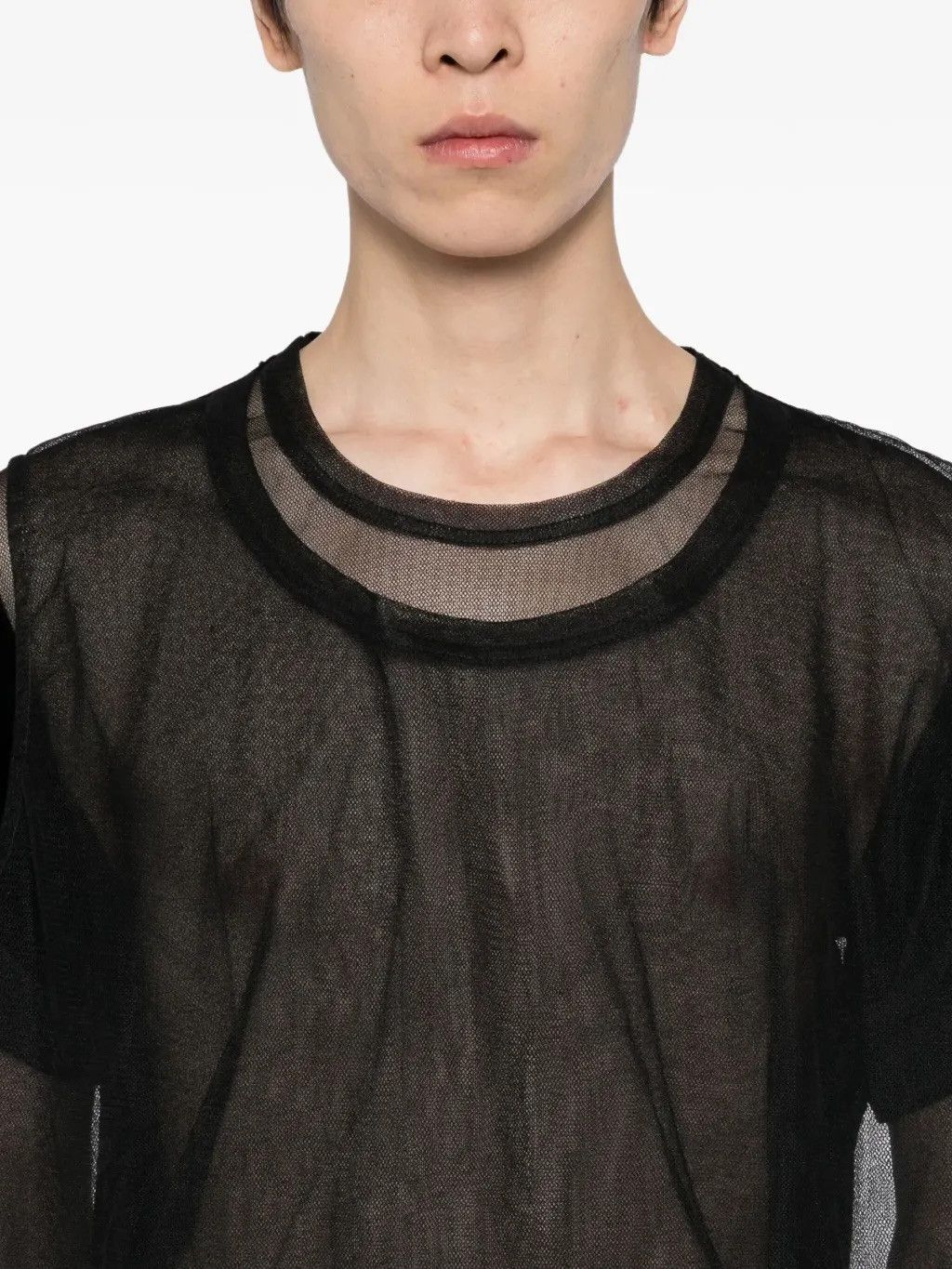 Comme des Garcons Homme Plus COMME des GARCONS HOMME PLUS Sheer Mesh Double Layer T-Shirt Size US L / EU 52-54 / 3 - 3 Thumbnail