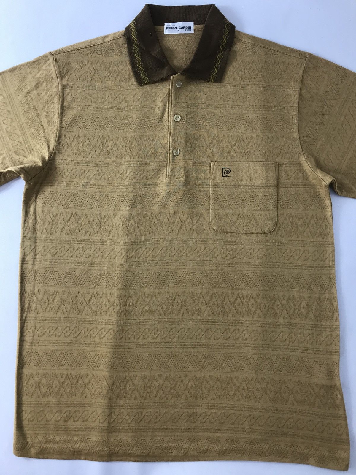 Pierre Cardin 90s Pierre Cardin Paris Tricot Single Pocket Polo Tee Size US M / EU 48-50 / 2 - 3 Thumbnail