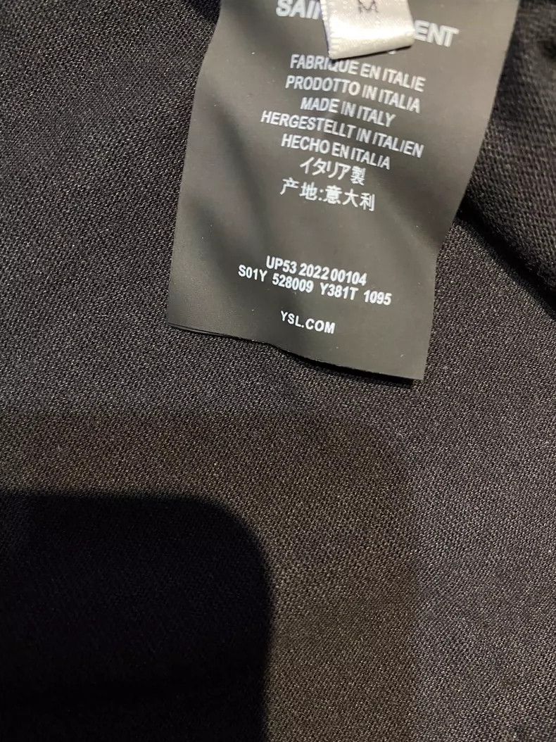 Saint Laurent Paris Saint laurent paris Worn wash heart print crew neck short s Size US M / EU 48-50 / 2 - 4 Thumbnail