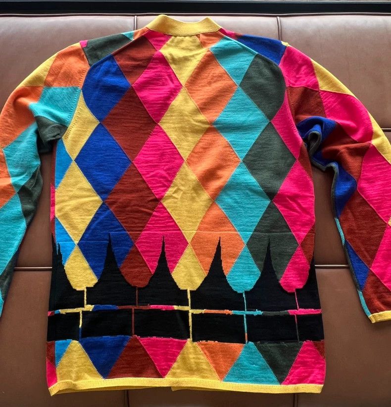 Comme des Garcons Comme Des Garcons Color blocked wool knitted cardigan Size US M / EU 48-50 / 2 - 2 Thumbnail