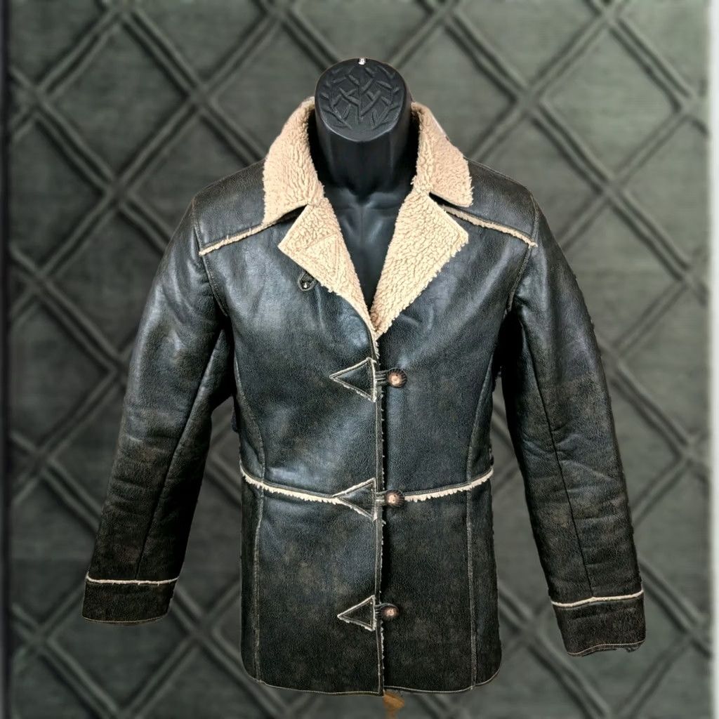 Silver Jeans Co. Silver Jeans Western Glove Brown Faux Leather Shearling Jacket Women Medium Size 32" / US 10 / IT 46 - 1 Thumbnail