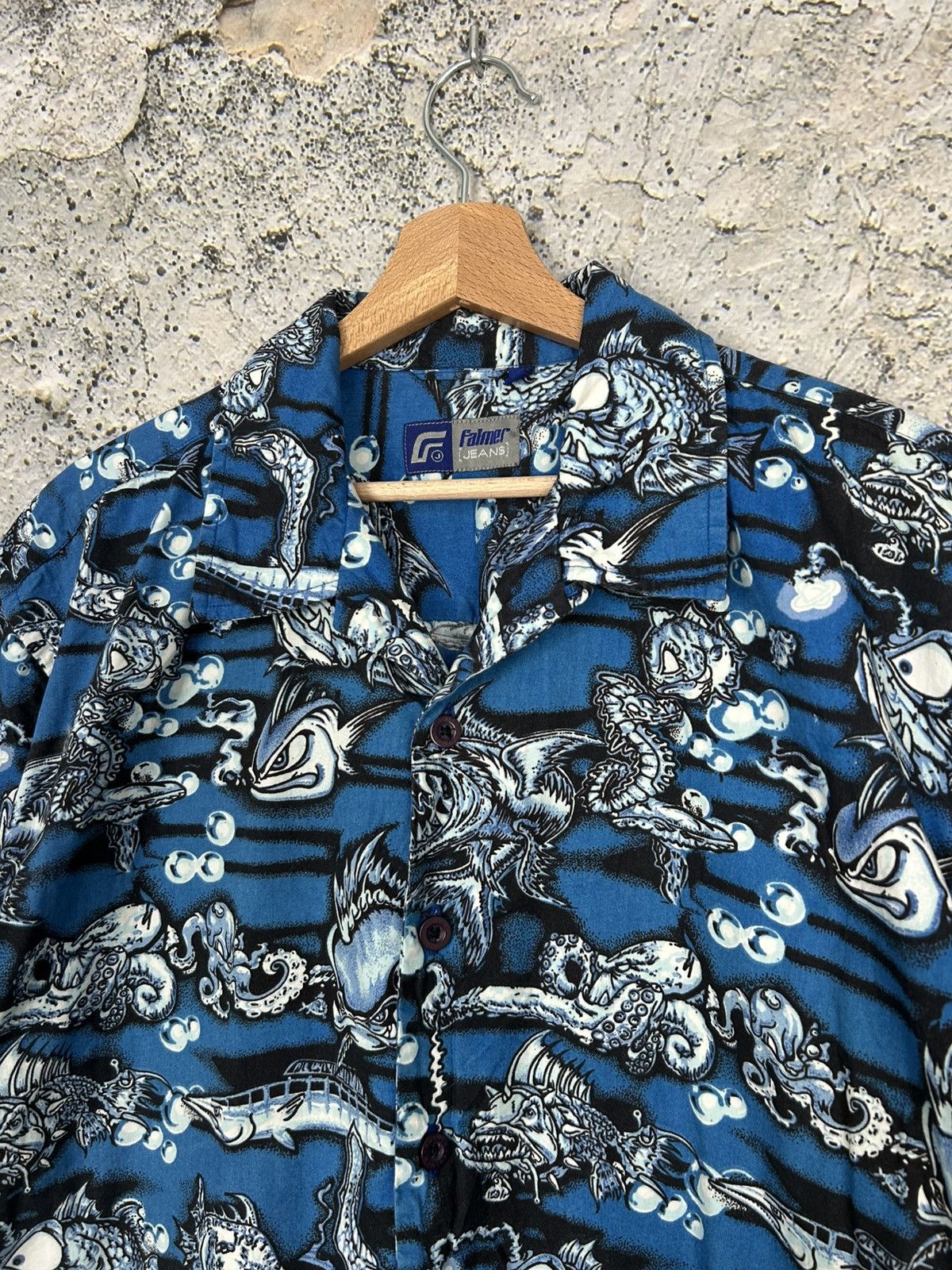 Vintage Vintage Fish Rap Baggy Shirt Y2K Hip Hop Skate Streetwear Size US L / EU 52-54 / 3 - 3 Thumbnail