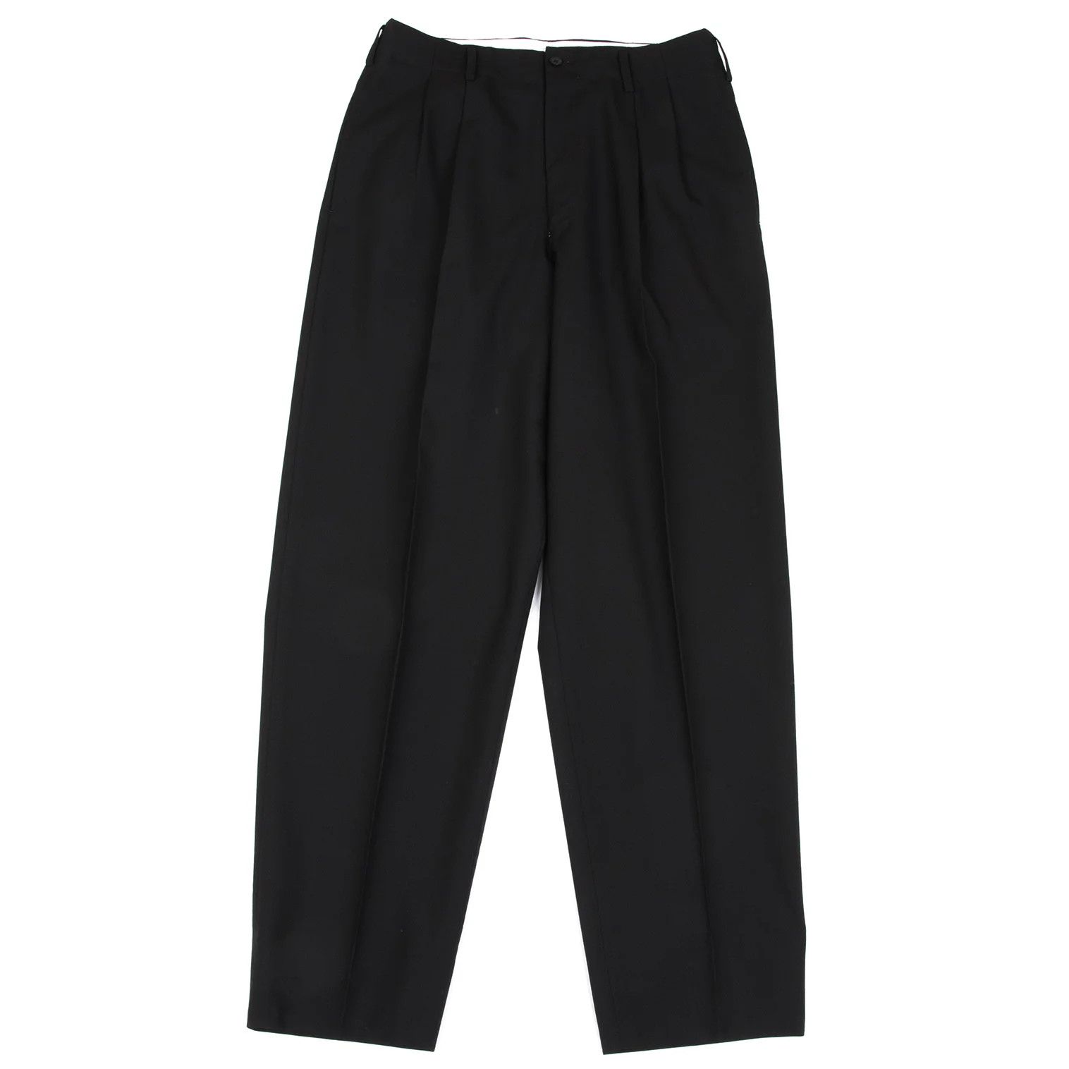 Yohji Yamamoto Yohji Yamamoto Wool Two-Tuck Pants Black 4 Size US 34 / EU 50 - 1 Thumbnail