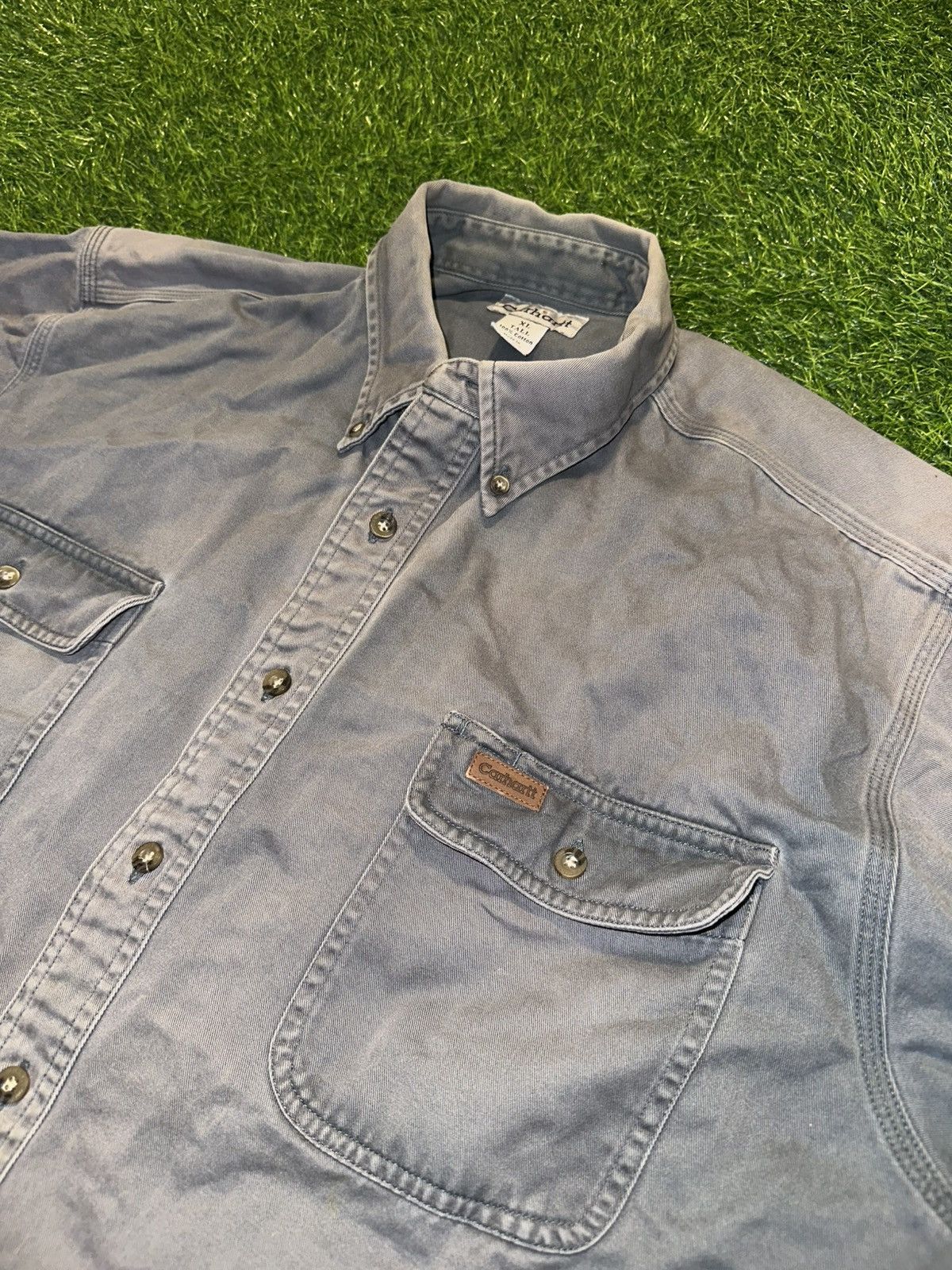 Carhartt × Vintage Vintage Carhartt Button Up Long sleeve Size XL Size US XL / EU 56 / 4 - 2 Thumbnail