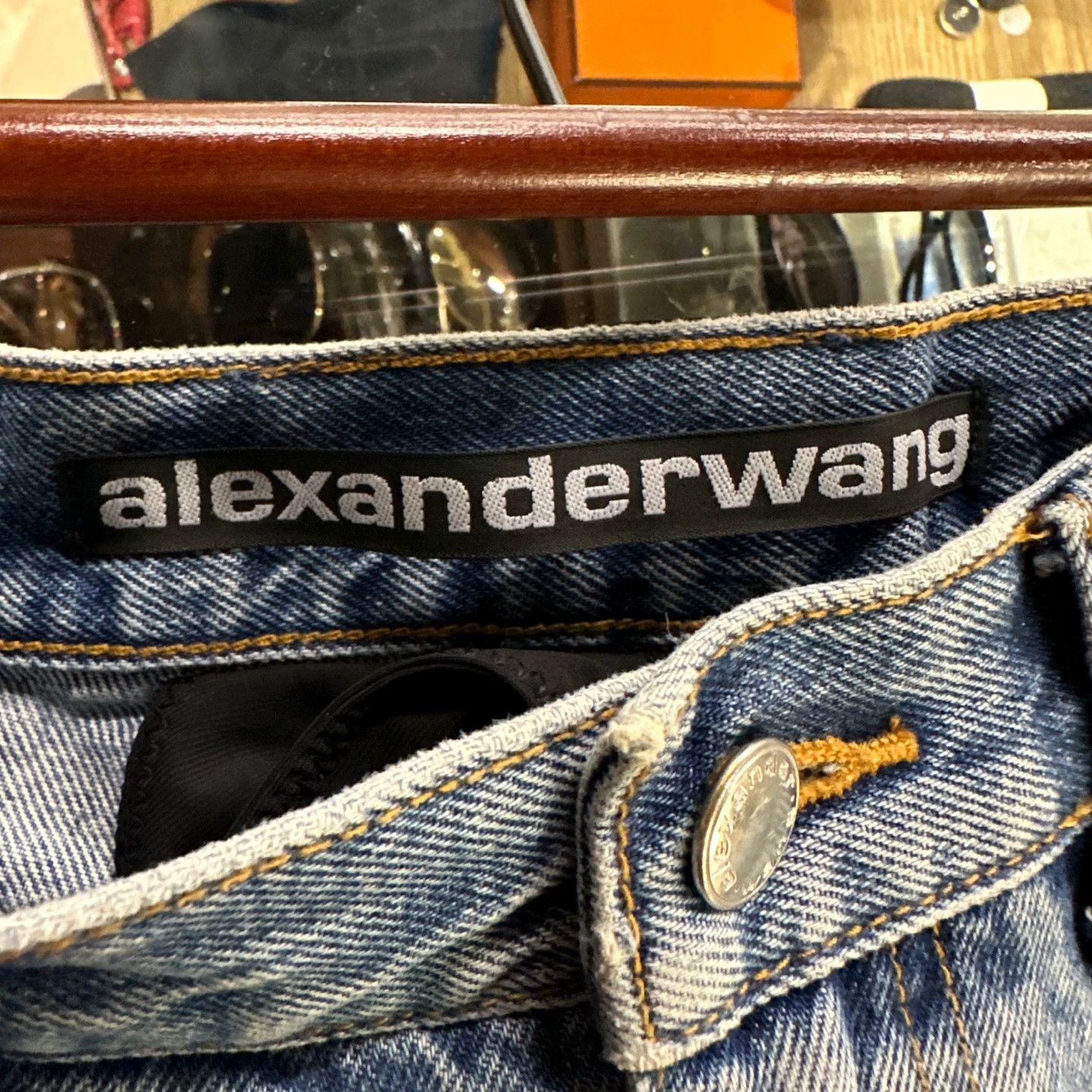 Alexander Wang Alexander Wang may396 CrystalLetter Jean 24 Cotton Size 24" / US 00 / IT 34 - 3 Thumbnail
