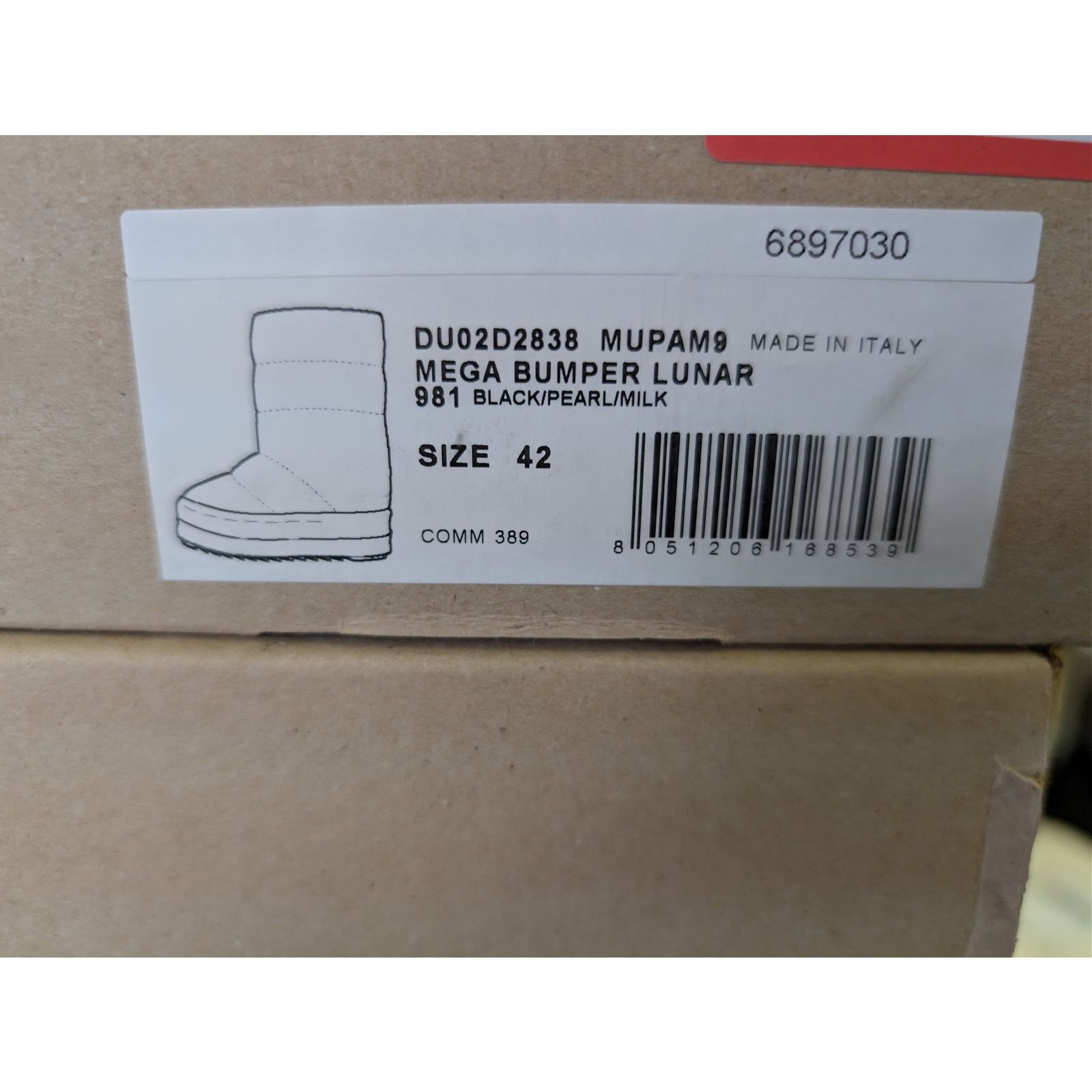 Rick Owens Drkshdw o1rshd1 Mega Bumper Lunar Boots in Black/White 42 Size US 9 / EU 42 - 23 Thumbnail