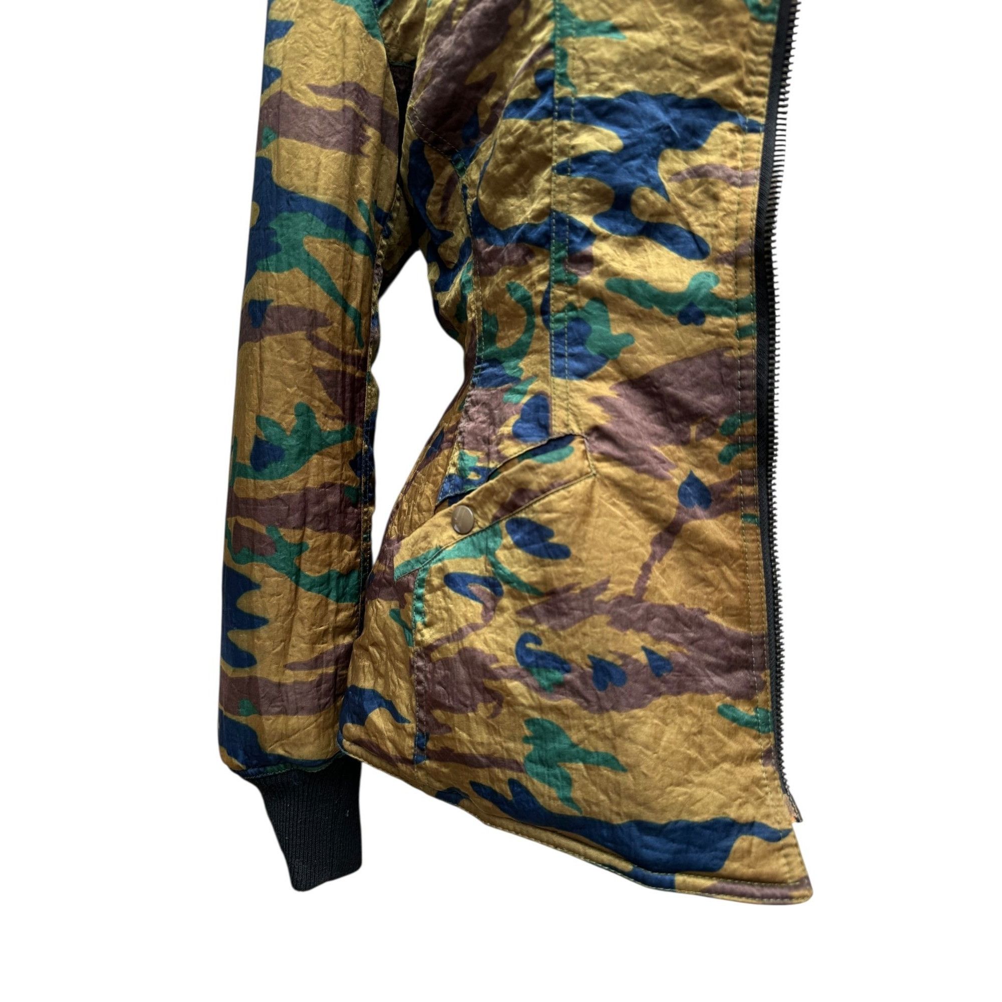 Jean Paul Gaultier 1990s Reversible Camouflage & Black Fitted Jacket Size XL / US 12-14 / IT 48-50 - 9 Thumbnail