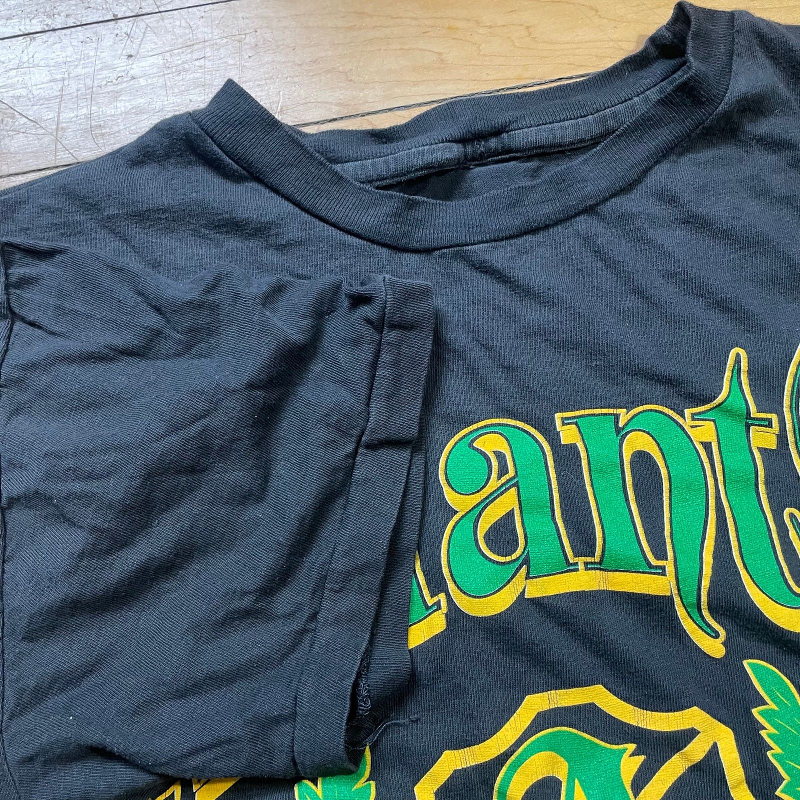 Vintage 90s Atlanta Georgia T Shirt Mens M L Black Single Stitch Size US L / EU 52-54 / 3 - 3 Thumbnail