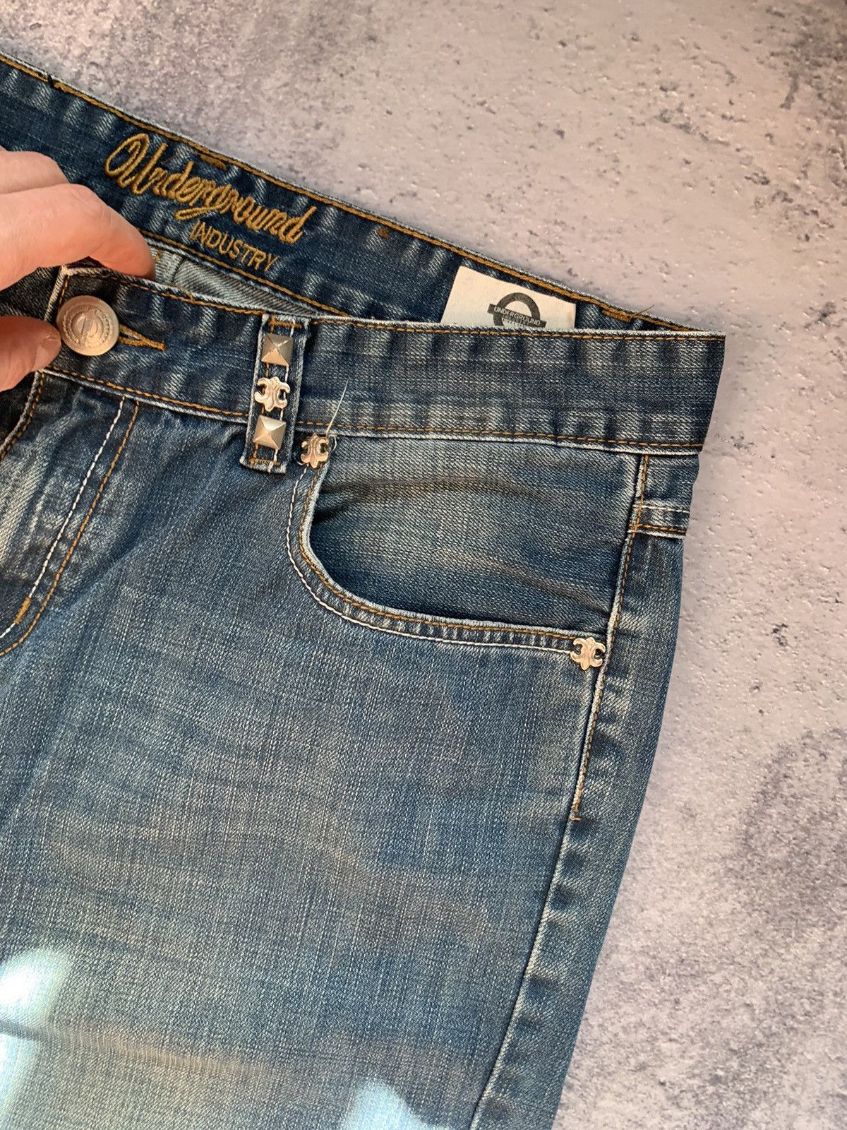 Affliction × Vintage Crazy Vintage Y2K Affliction Style Jeans Cyber Rare Size US 36 / EU 52 - 8 Thumbnail