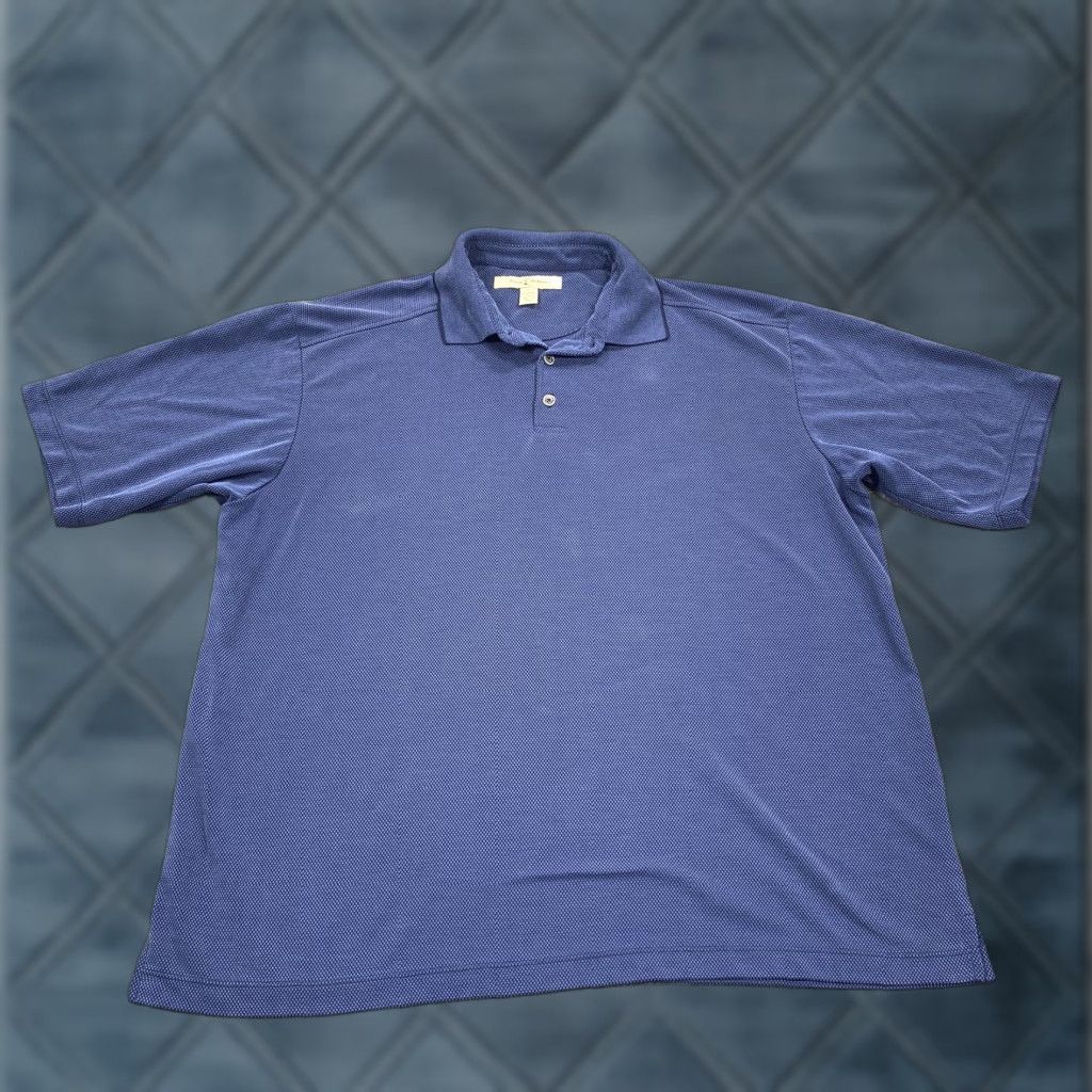 Tommy Bahama Tommy Bahama Polo Shirt Mens XL Blue Short Sleeve Modal Polyester Relaxed Fit Size US XL / EU 56 / 4 - 1 Thumbnail