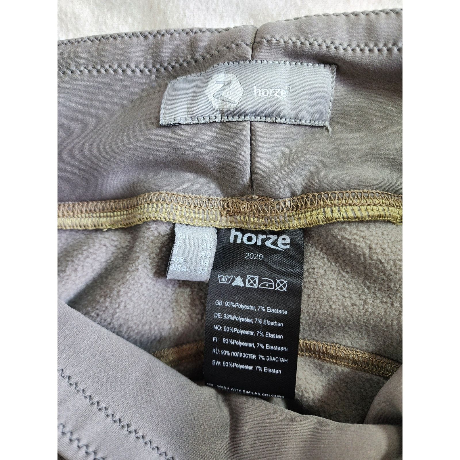 Other Horze Active Women's Fleece Lined Riding Tights Size 32 Gray Size 32" / US 10 / IT 46 - 3 Thumbnail