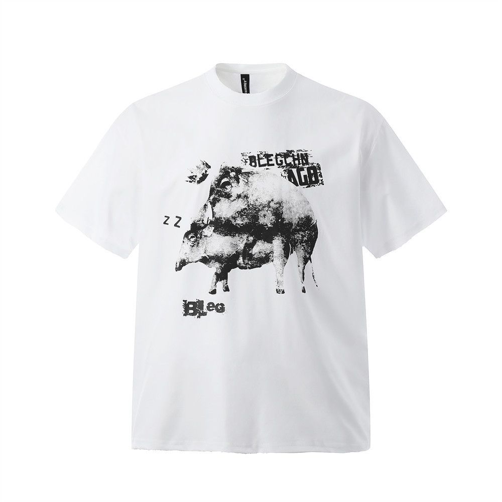 Japanese Brand × Vintage Men's loose hip-hop casual animal cow print T-shirt y2k Size US M / EU 48-50 / 2 - 1 Thumbnail