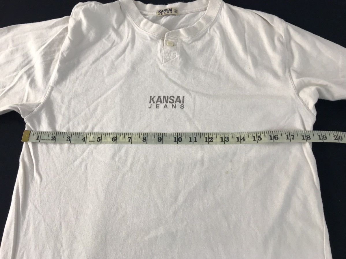 Kansai Yamamoto Kansai Yamamoto Jeans Henley Neck Longsleeve Spell Out Tee Size US S / EU 44-46 / 1 - 8 Thumbnail