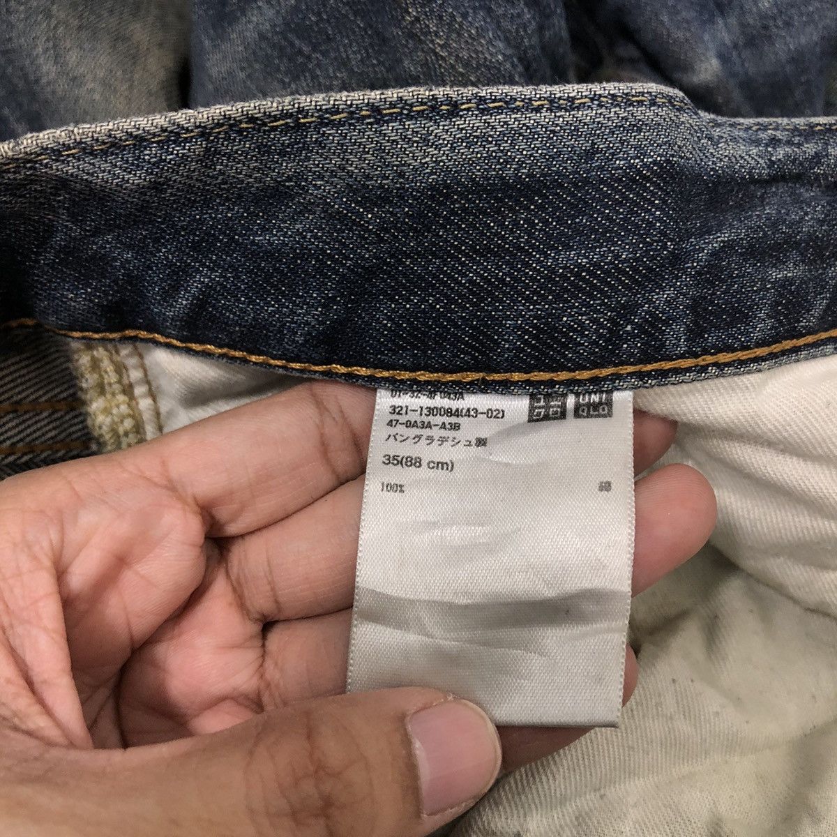 Japanese Brand Rare Distressed Denim Jeans Regular Fit Uniqlo Issey Miyake Size US 36 / EU 52 - 13 Thumbnail