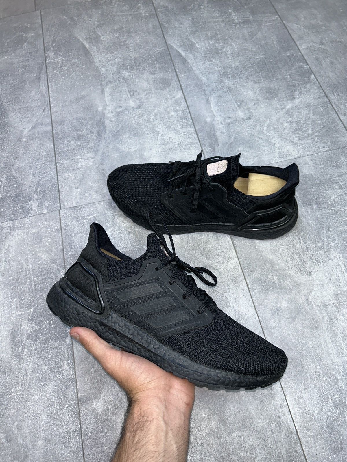 Mens Adidas Ultraboost triple black sneakers running OG