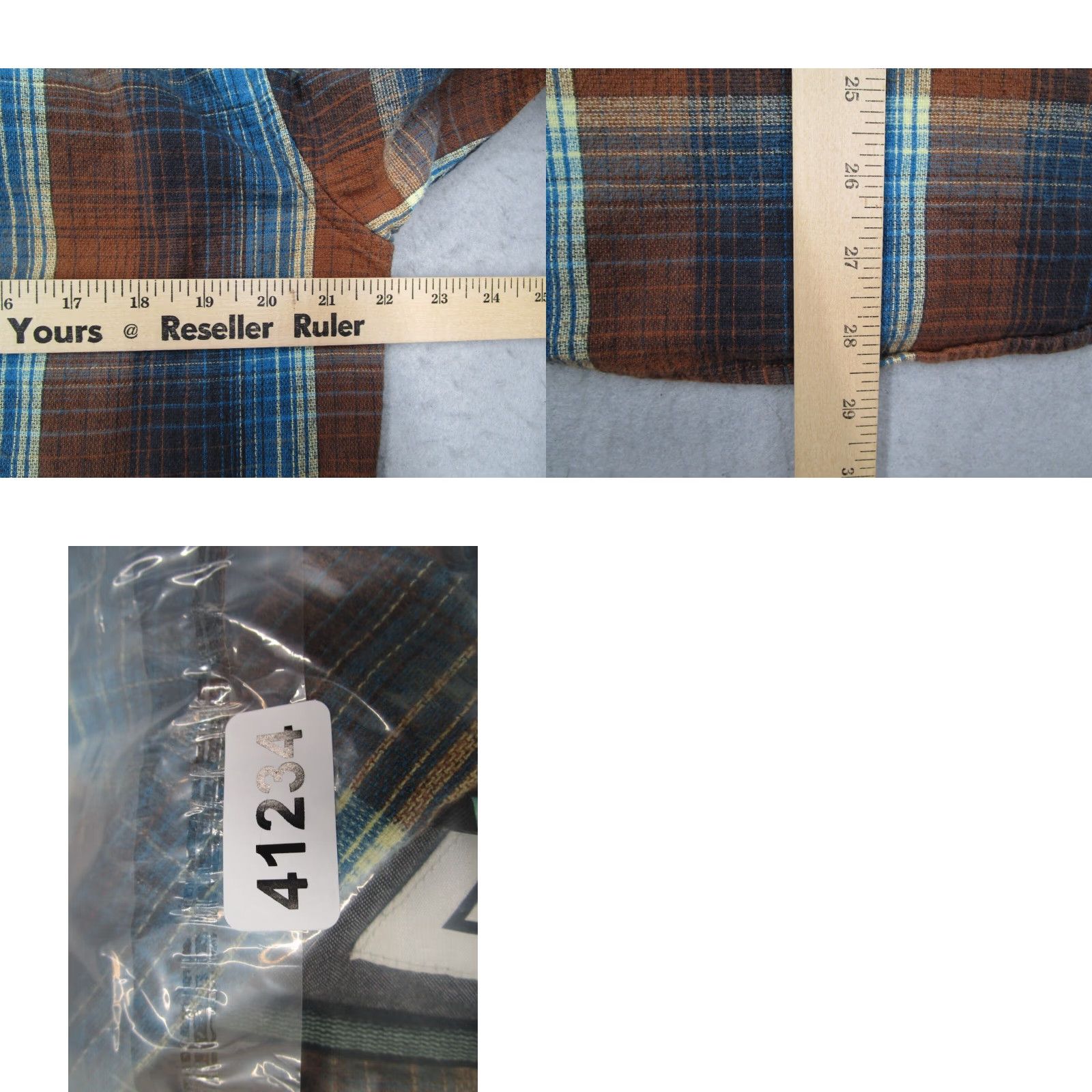 Vissla VISSLA Men's Large Brown Plaid Flannel Shirt Long Sleeve Casual Workwear Button Up Size US L / EU 52-54 / 3 - 8 Thumbnail