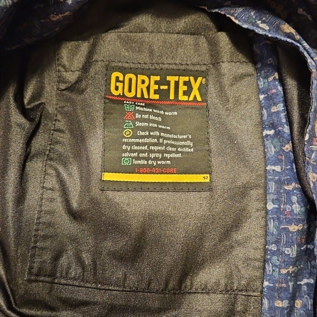 Vintage Forresters Drytech Rain Jacket Womens M Gore-Tex Blue Print Size M / US 6-8 / IT 42-44 - 12 Thumbnail