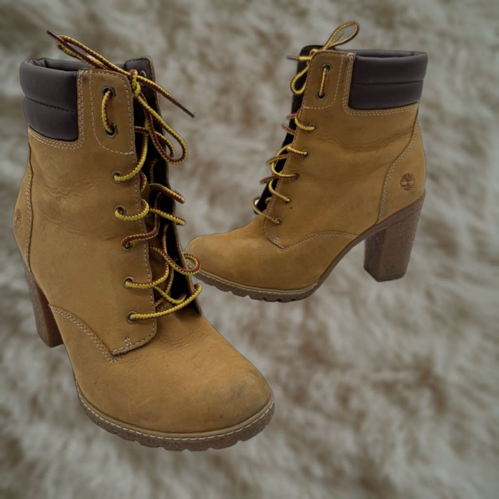 Timberland Timberland Tillston Wheat Nubuck Leather Pumps Boots Lace Up Womens Size 7.5 Size US 8 / IT 38 - 1 Thumbnail