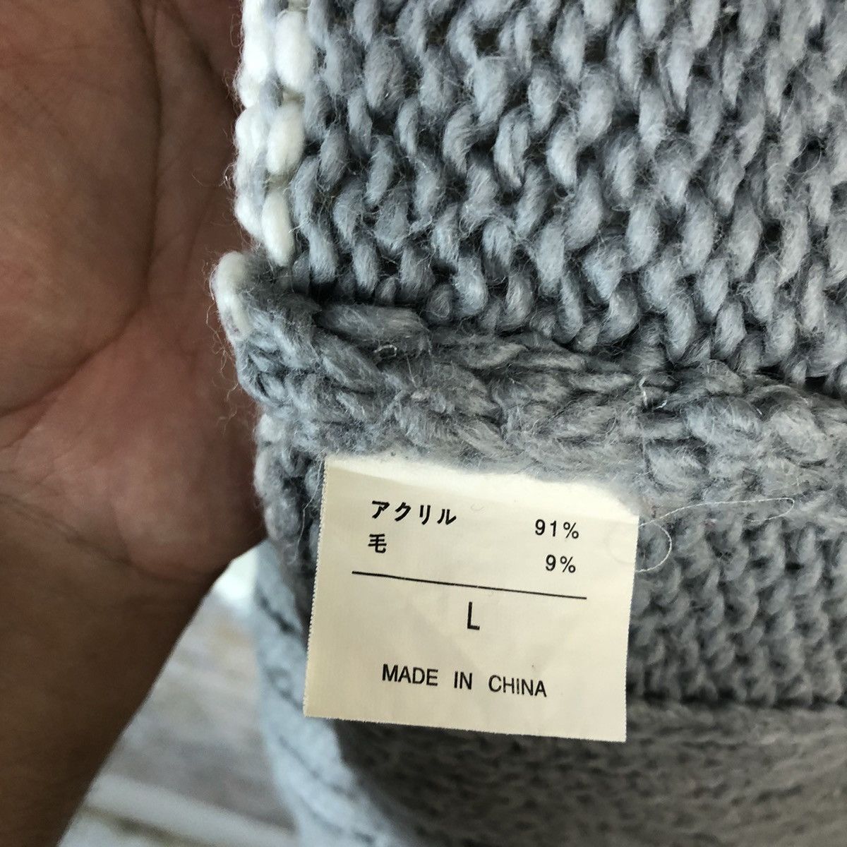 Homespun Knitwear Letter White Grey Knitwear #A393 Size M / US 6-8 / IT 42-44 - 12 Thumbnail