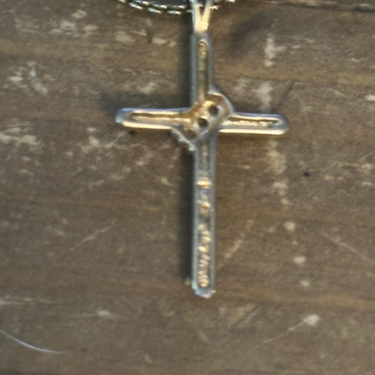 Vintage Vintage long gold serpentine chain cross pendant necklace Size ONE SIZE - 4 Thumbnail