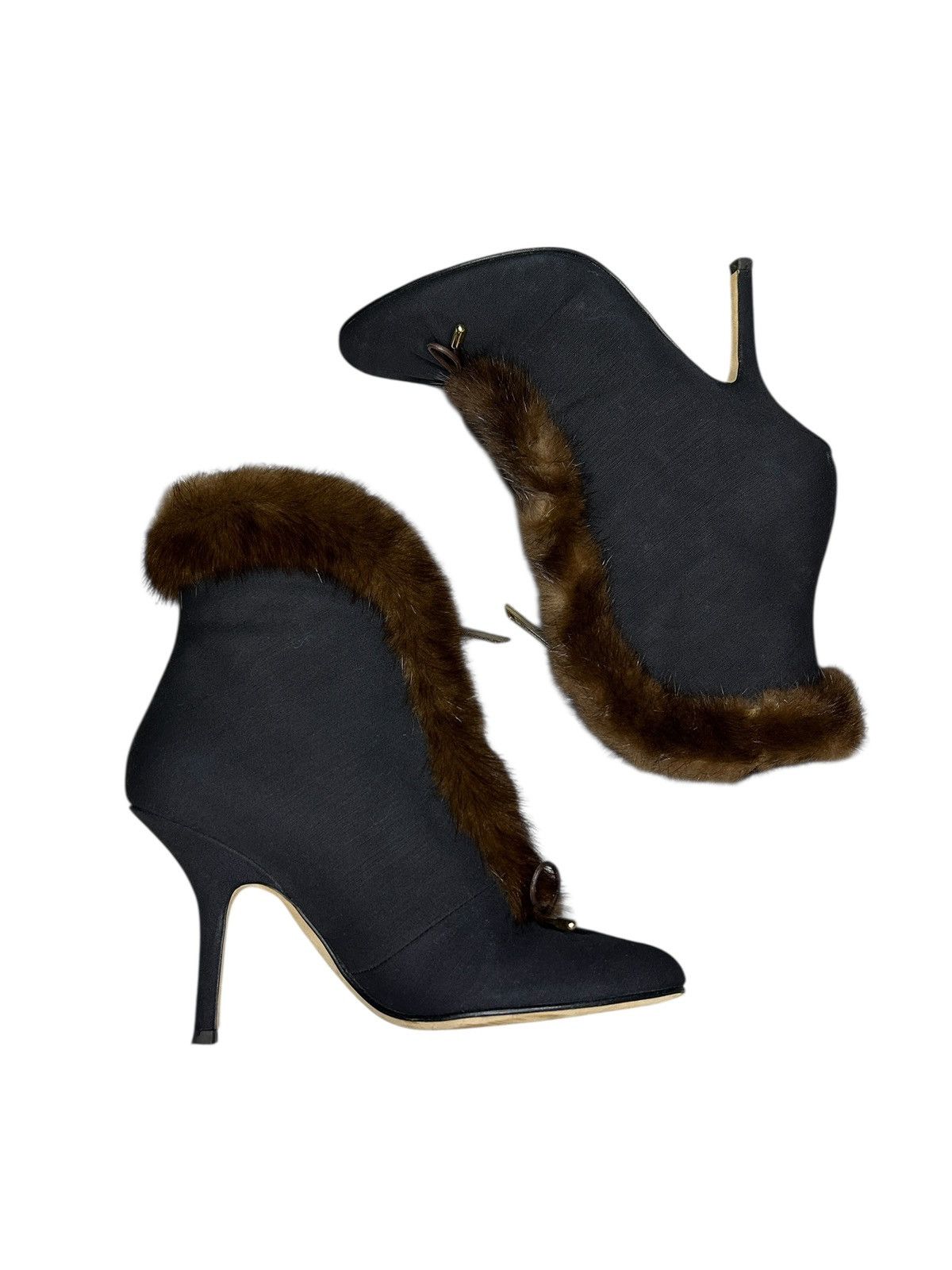 Dsquared2 00s Fur Trimmed Zip Boots Size US 6 / IT 36 - 6 Thumbnail