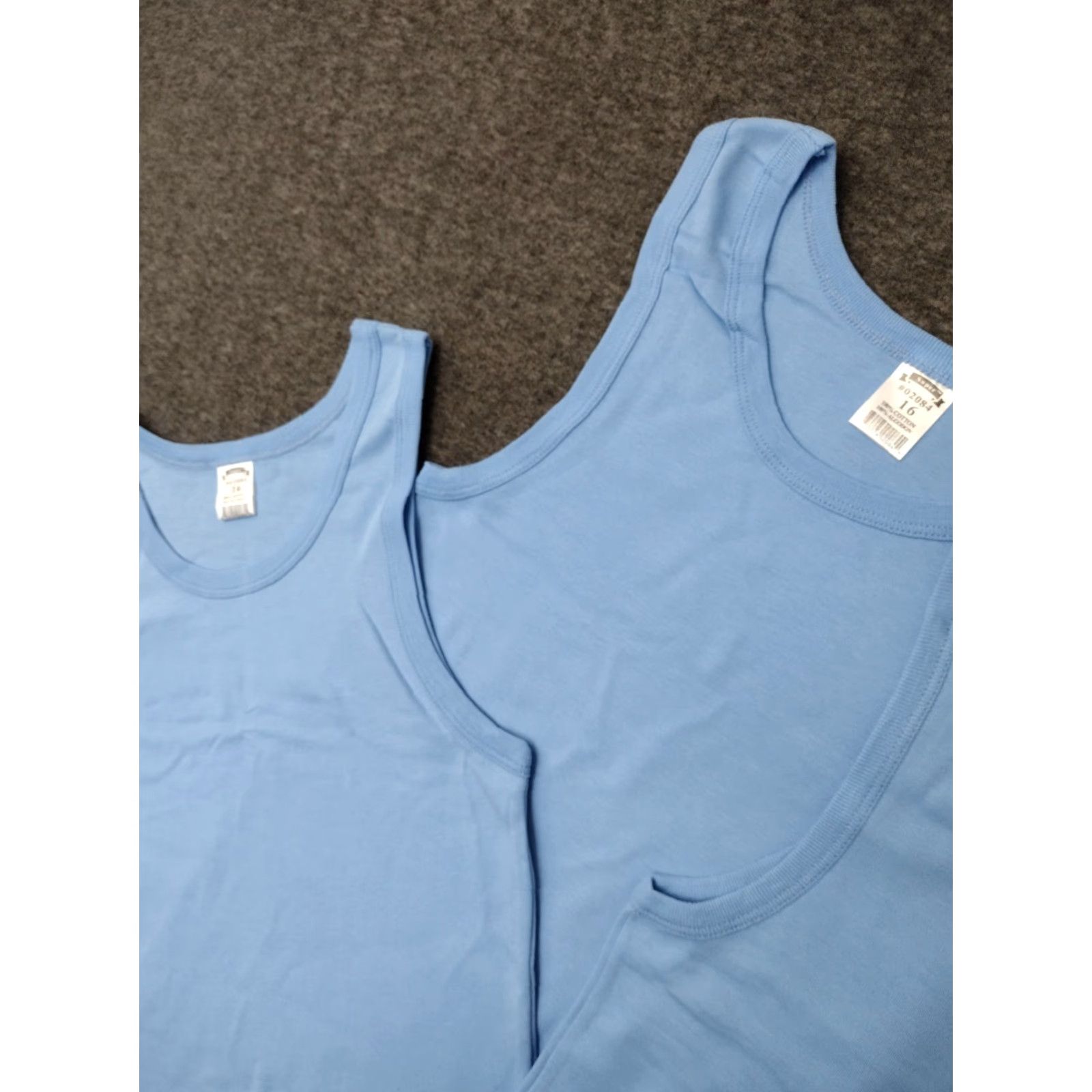 Superga Super Tank Top Women’s Blue 100% Cotton Sleeveless 3-Pack Size 16 Shirt Adult Regular Blue Solid 100% Cotton Tank 90s Classic Mens*/Womens Size XXL / US 16-18 / IT 52-54 - 6 Thumbnail